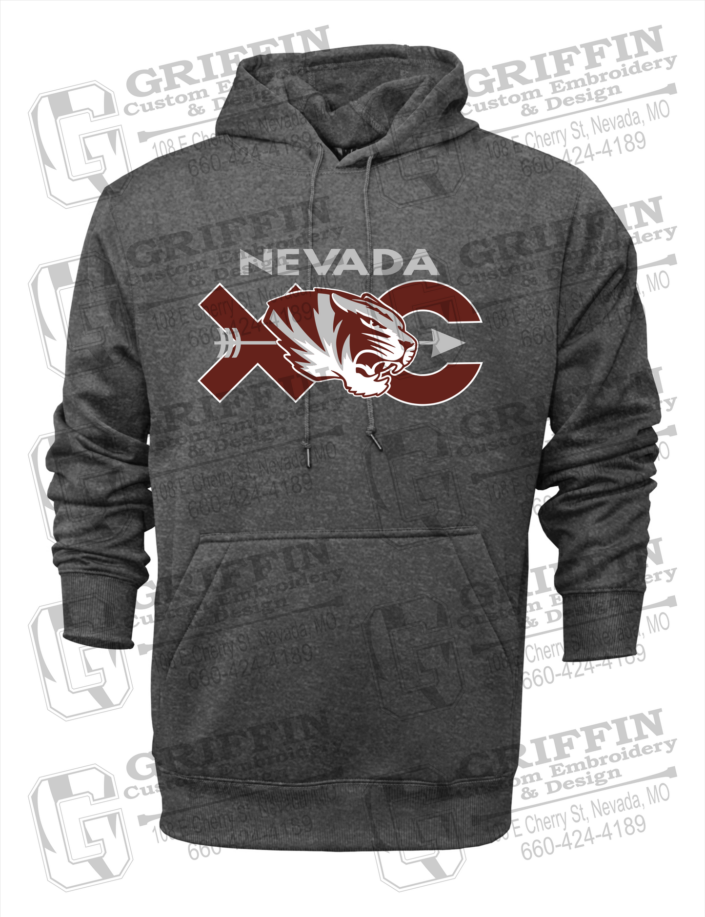 Performance Fleece Hoodie - Cross Country - Nevada Tigers 23-T