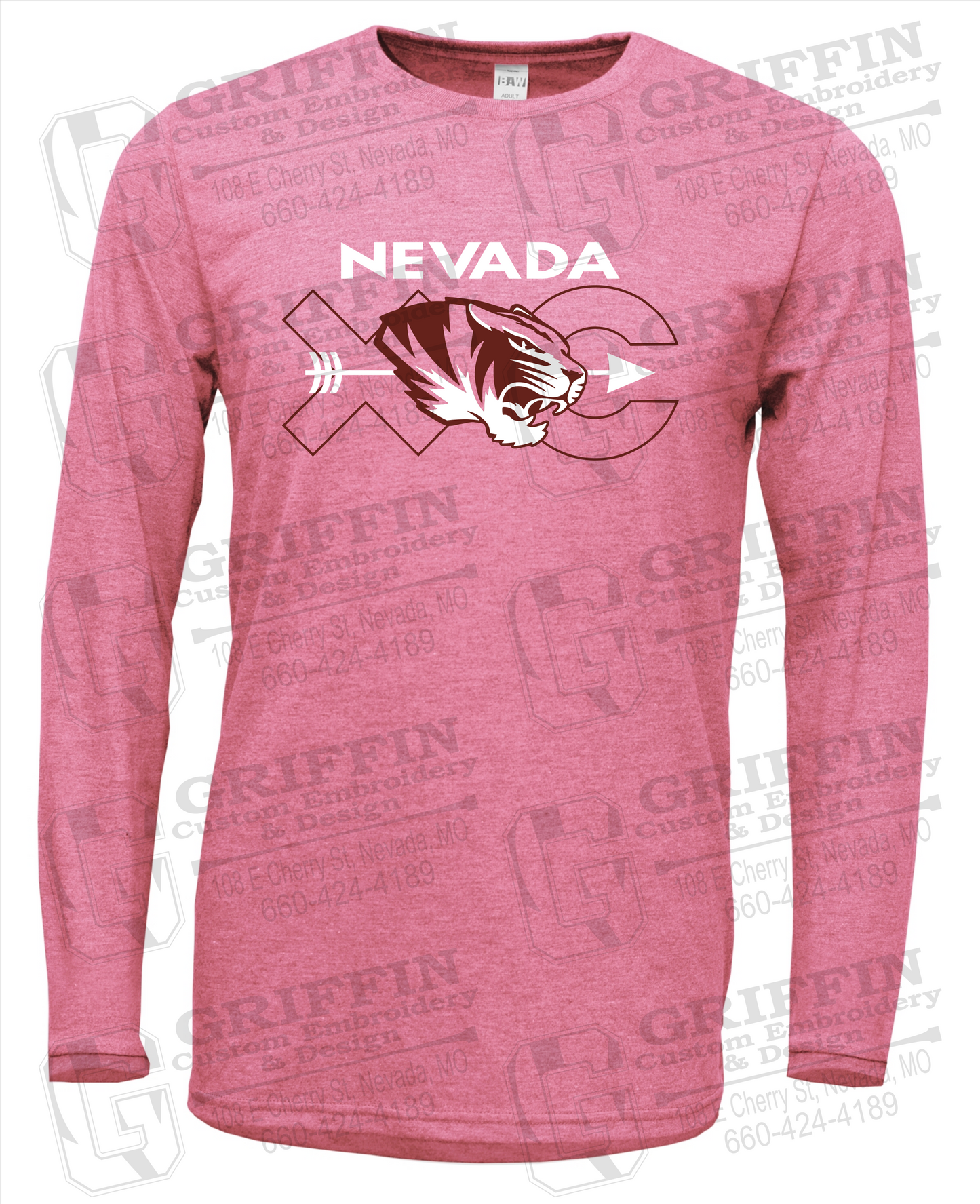 Soft-Tek Long Sleeve T-Shirt - Cross Country - Nevada Tigers 23-T