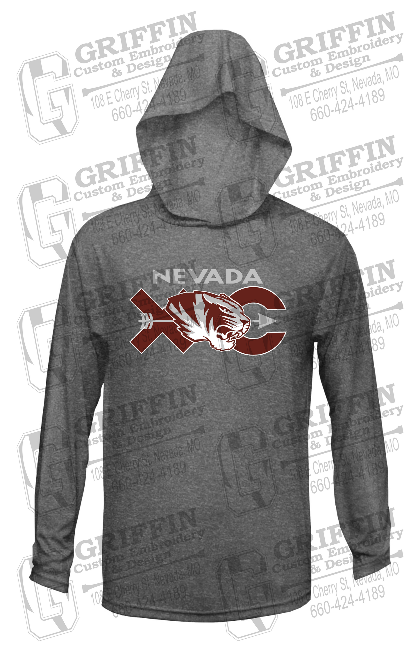 Dry-Fit T-Shirt Hoodie - Cross Country - Nevada Tigers 23-T