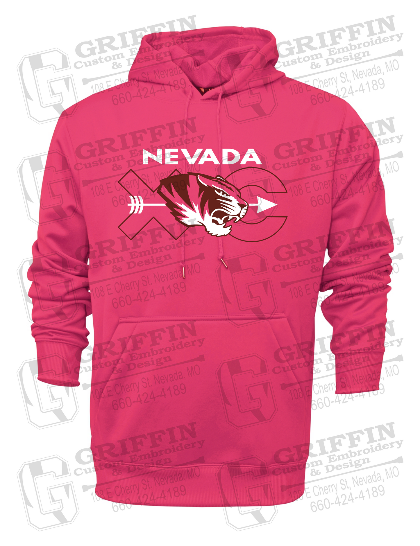 Performance Fleece Hoodie - Cross Country - Nevada Tigers 23-T