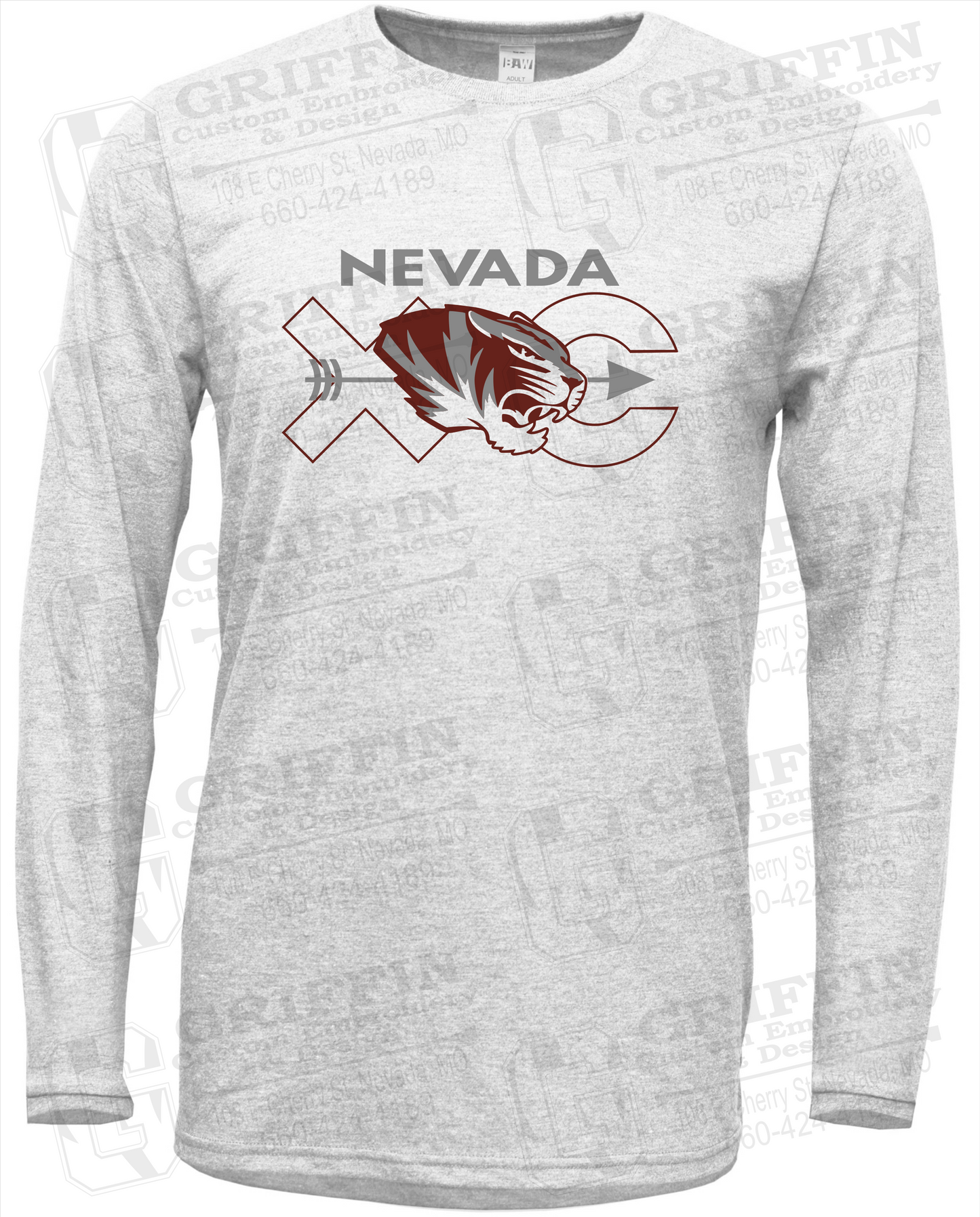 Soft-Tek Long Sleeve T-Shirt - Cross Country - Nevada Tigers 23-T