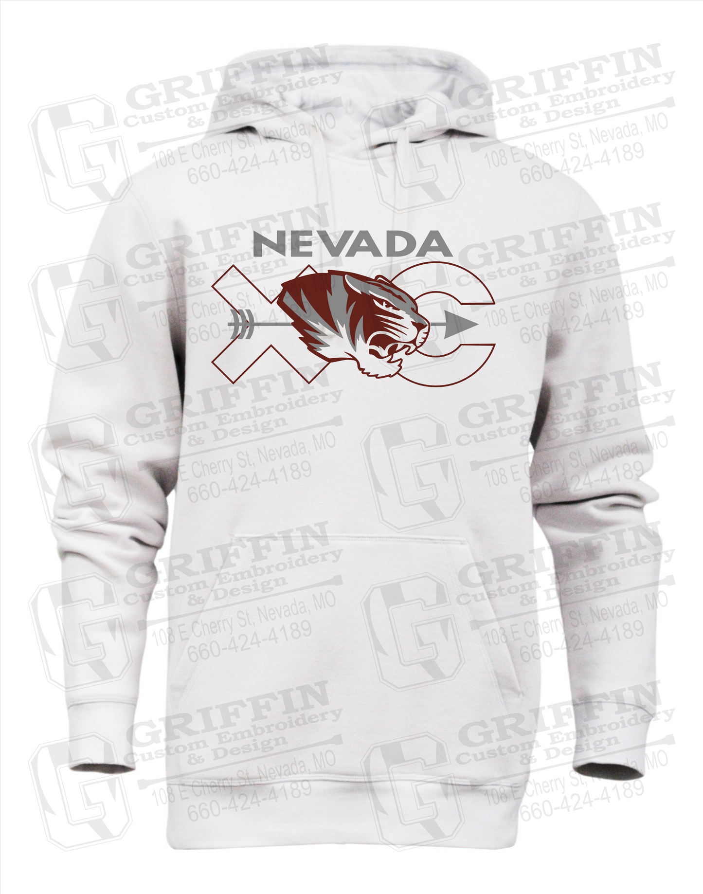 Heavyweight Fleece Hoodie - Cross Country - Nevada Tigers 23-T