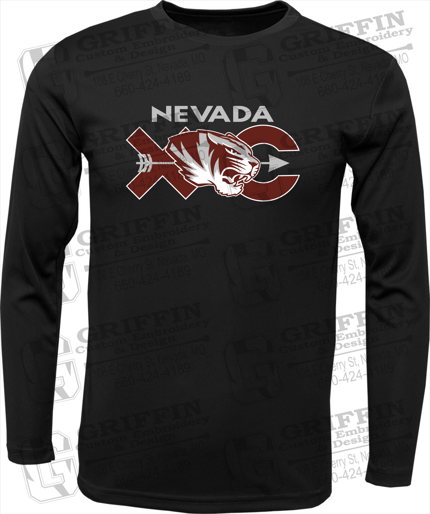 Dry-Fit Long Sleeve T-Shirt - Cross Country - Nevada Tigers 23-T