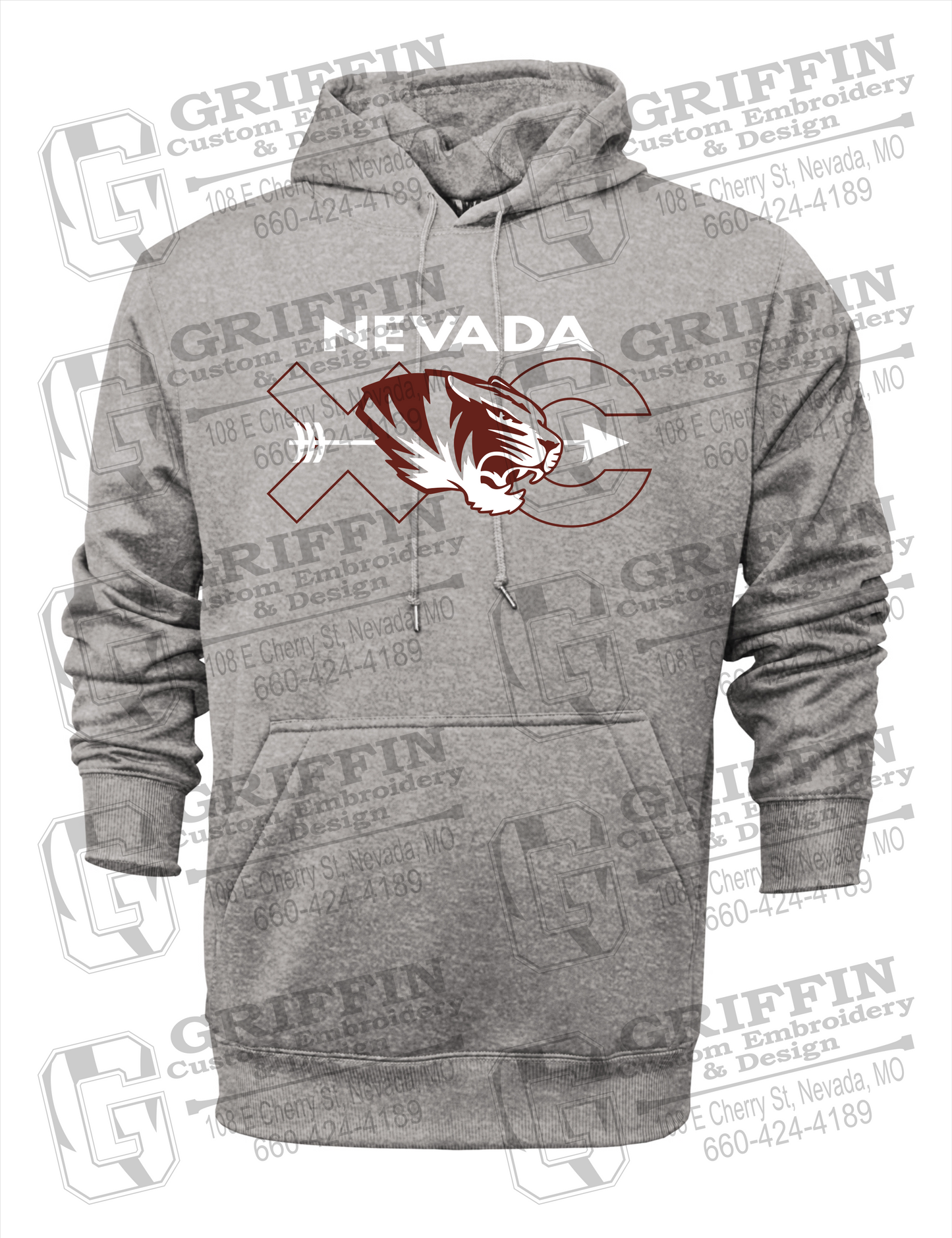 Performance Fleece Hoodie - Cross Country - Nevada Tigers 23-T