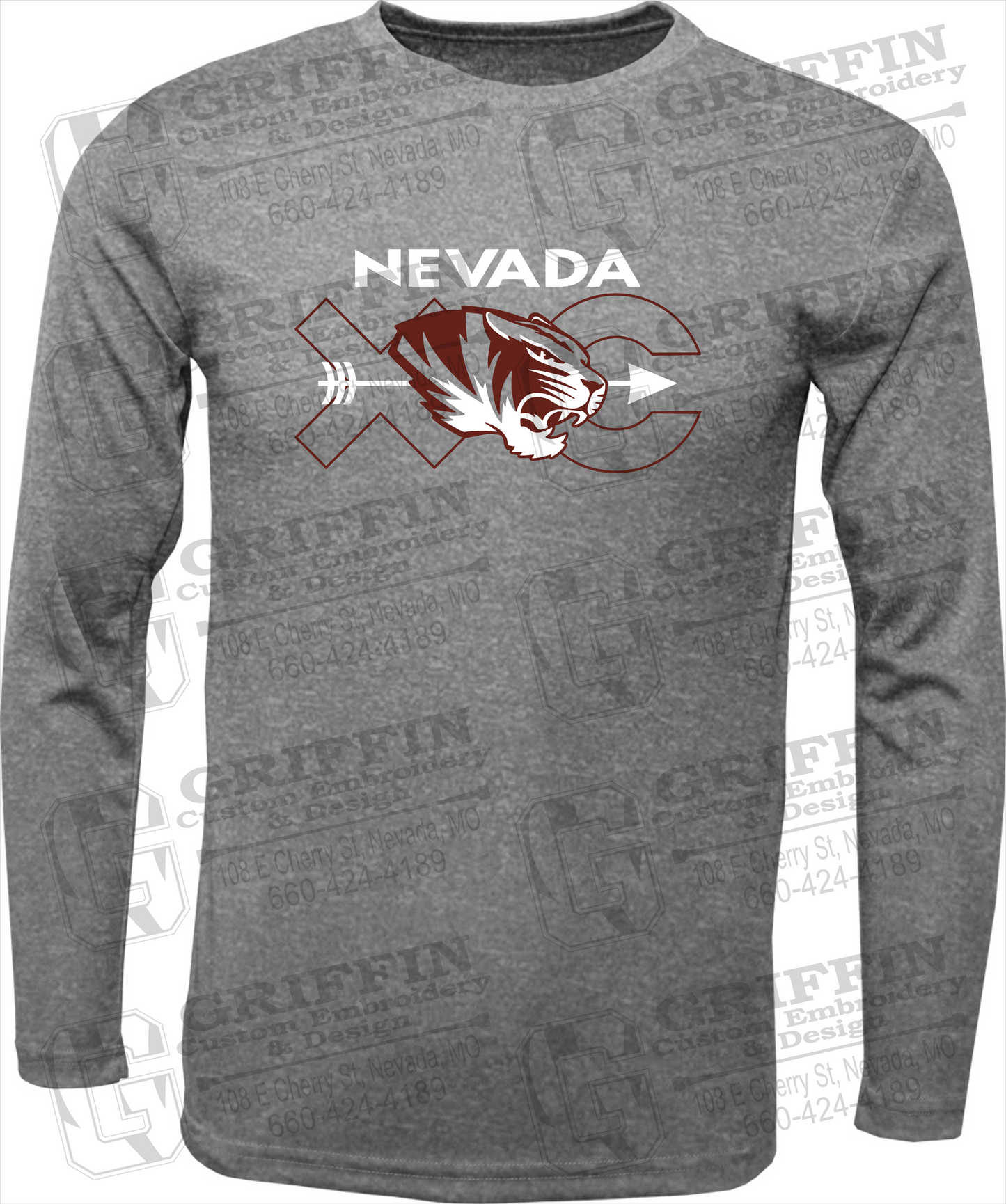 Dry-Fit Long Sleeve T-Shirt - Cross Country - Nevada Tigers 23-T