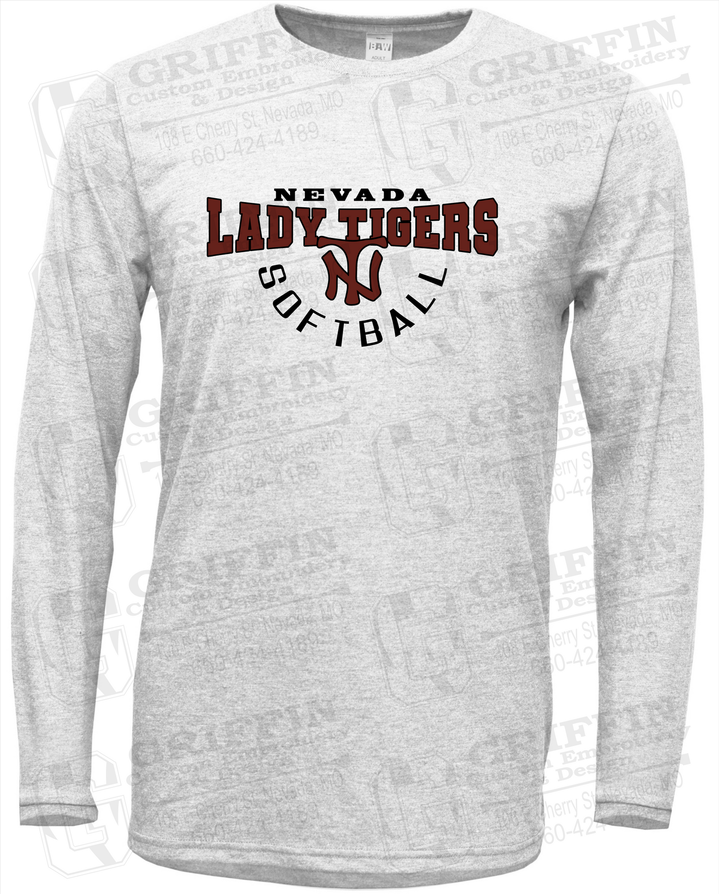 Soft-Tek Long Sleeve T-Shirt - Softball - Nevada Tigers 23-U