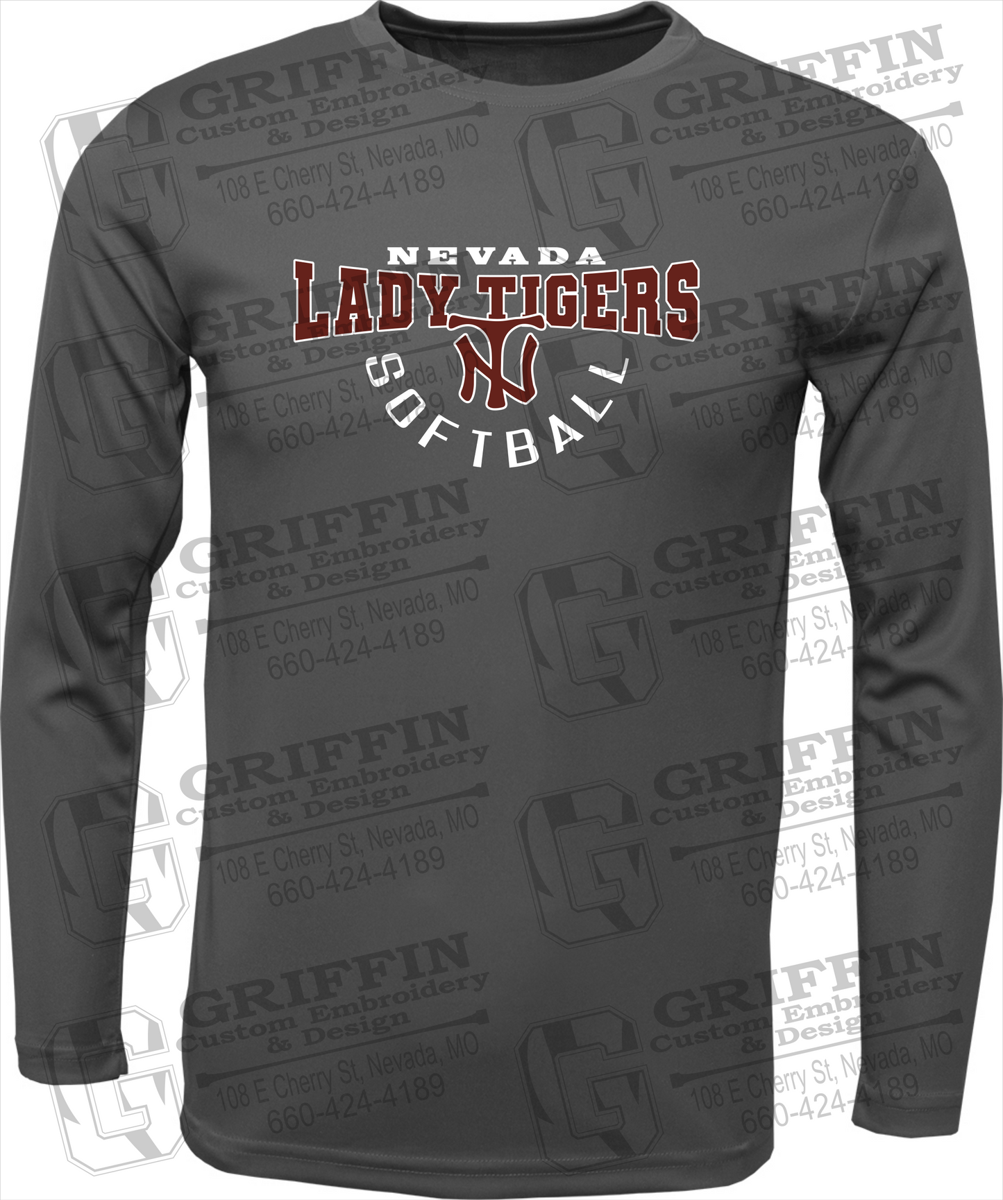 Dry-Fit Long Sleeve T-Shirt - Softball - Nevada Tigers 23-U