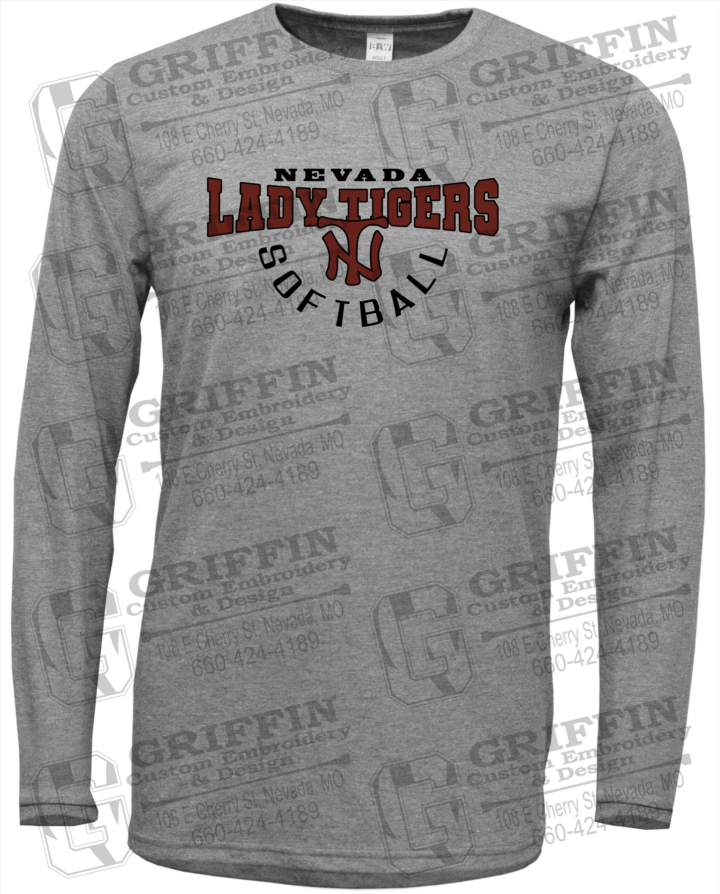 Nevada Tigers 23-U Long Sleeve T-Shirt - Softball