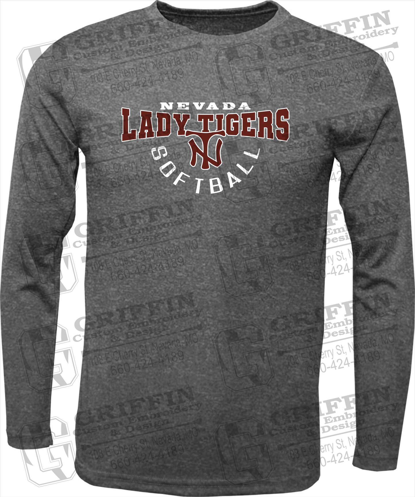 Dry-Fit Long Sleeve T-Shirt - Softball - Nevada Tigers 23-U