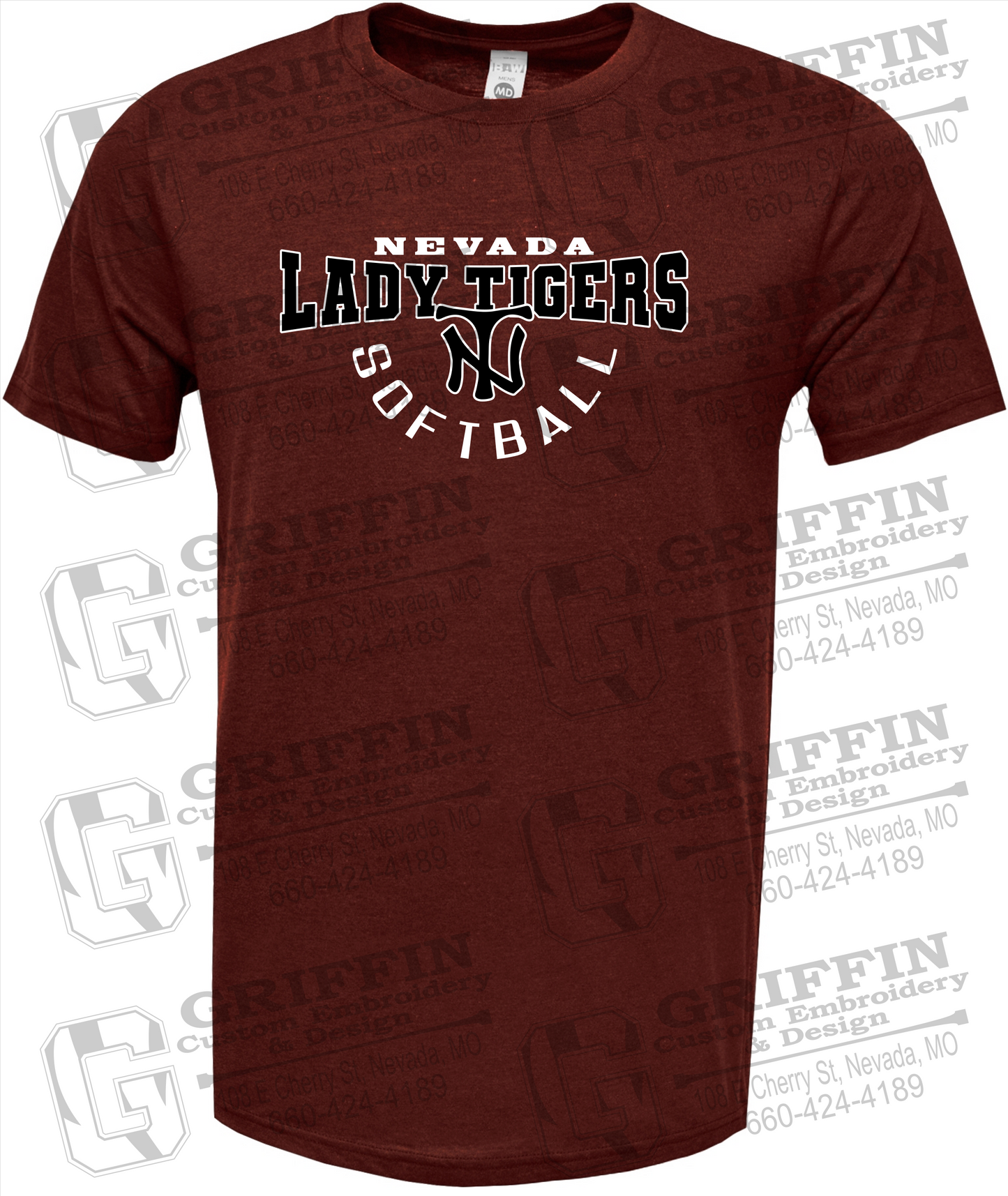 Soft-Tek Short Sleeve T-Shirt - Softball - Nevada Tigers 23-U