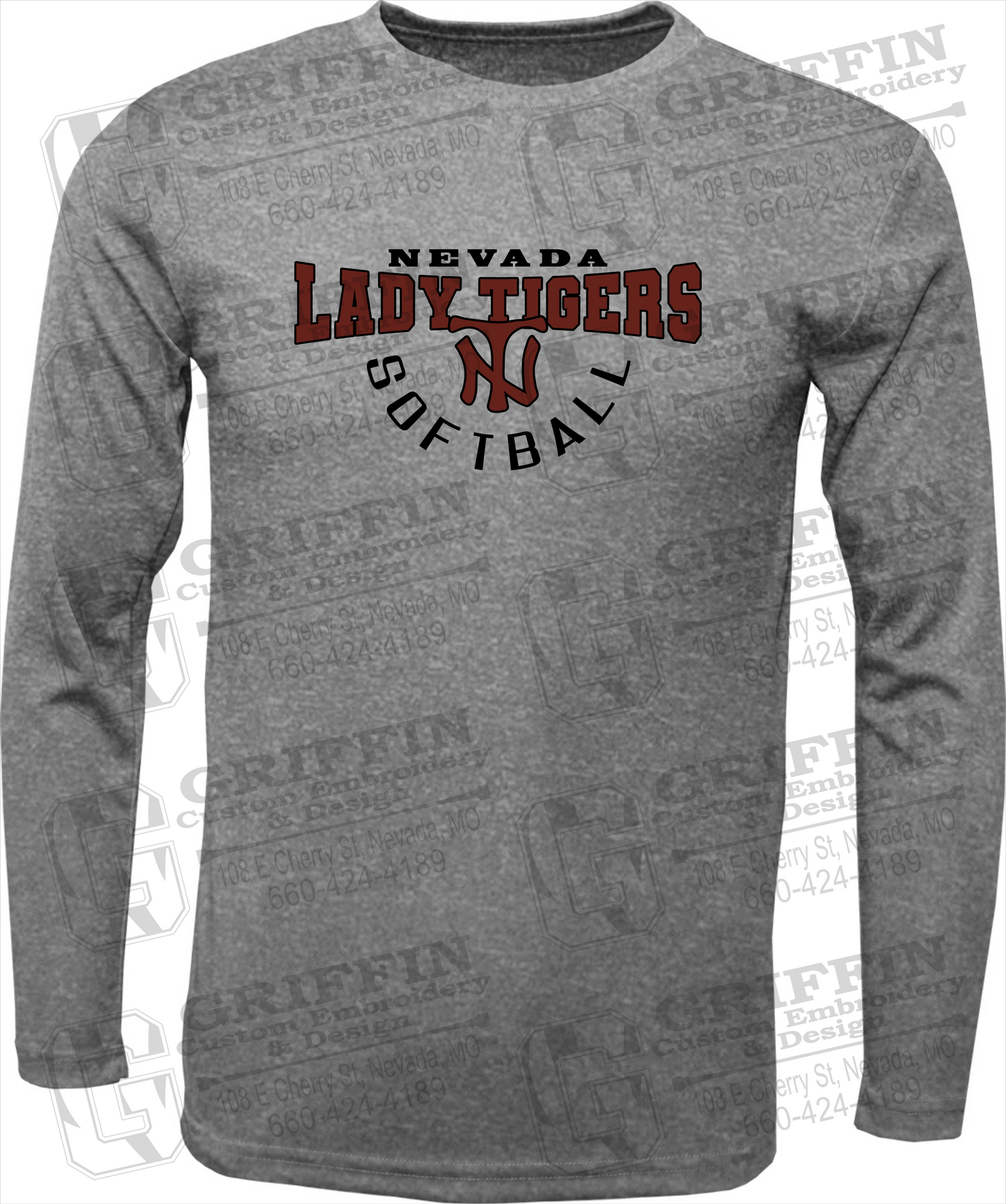 Dry-Fit Long Sleeve T-Shirt - Softball - Nevada Tigers 23-U