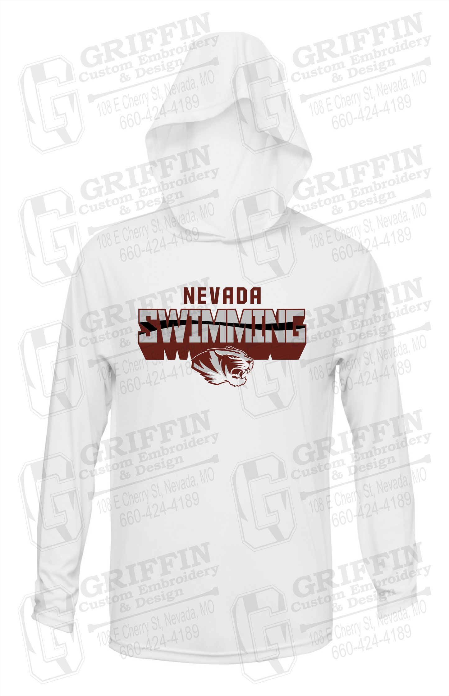 Dry-Fit T-Shirt Hoodie - Swimming - Nevada Tigers 23-V