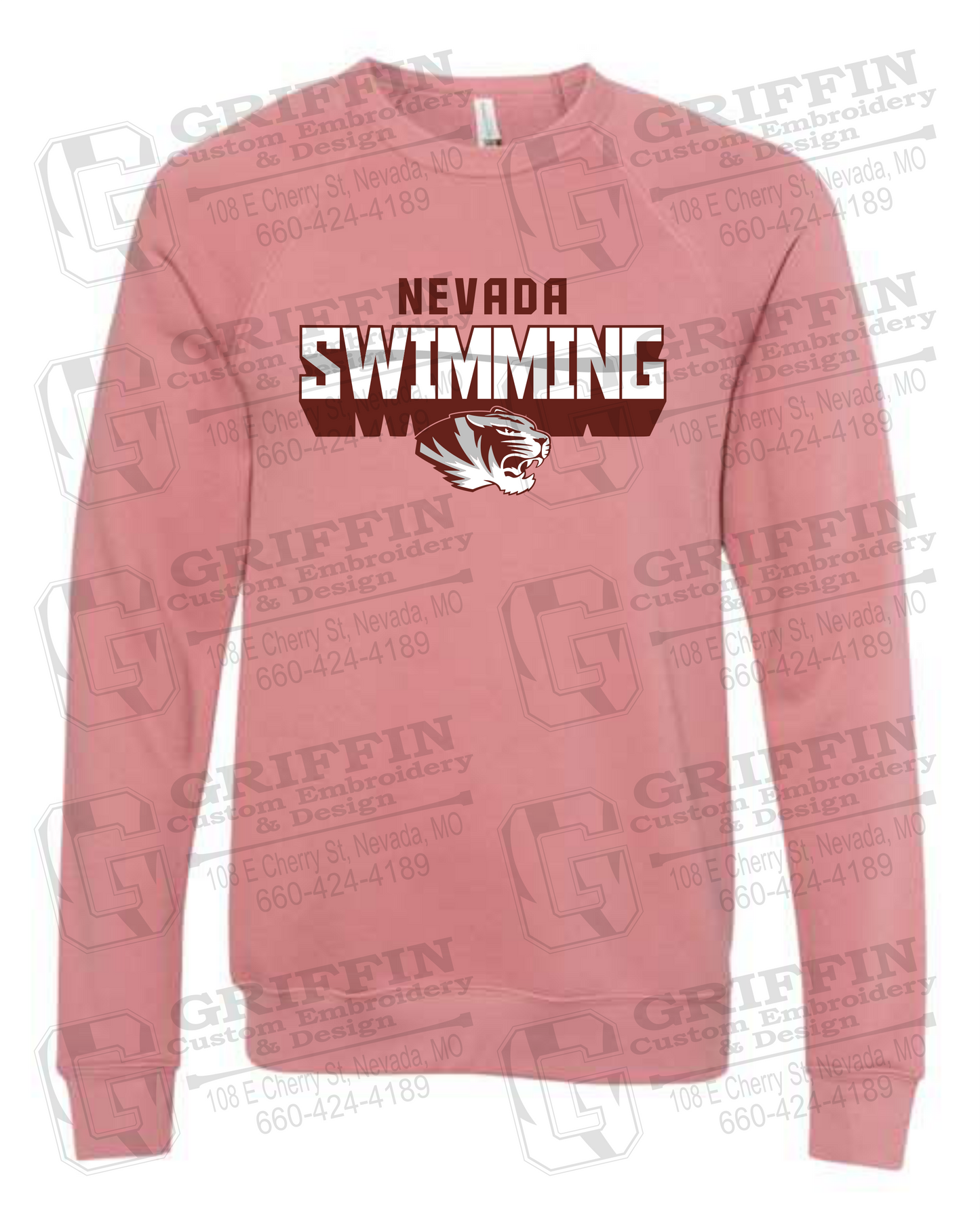 Sponge Fleece Sweatshirt - Swimming - Nevada Tigers 23-V