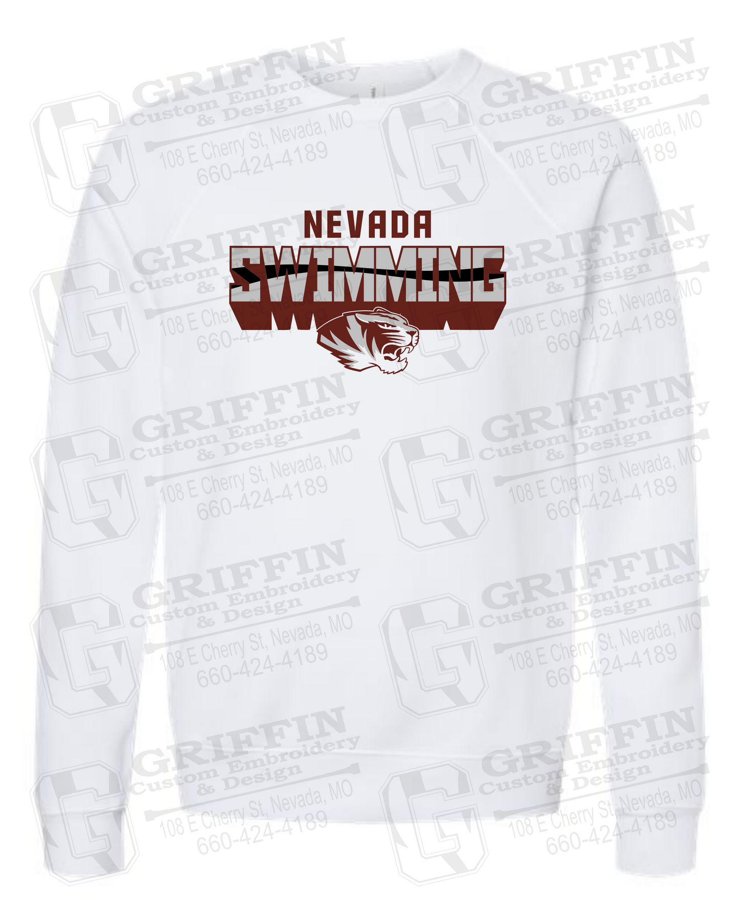 Sponge Fleece Sweatshirt - Swimming - Nevada Tigers 23-V