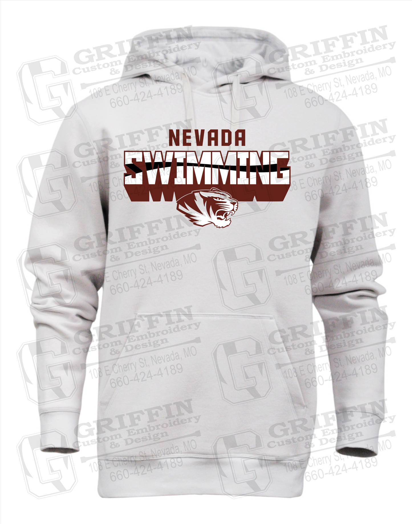 Heavyweight Fleece Hoodie - Swimming - Nevada Tigers 23-V