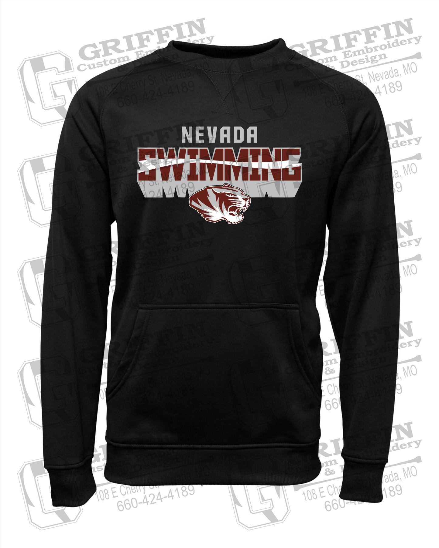 Nevada Tigers 23-V Youth Sweatshirt - Swimming