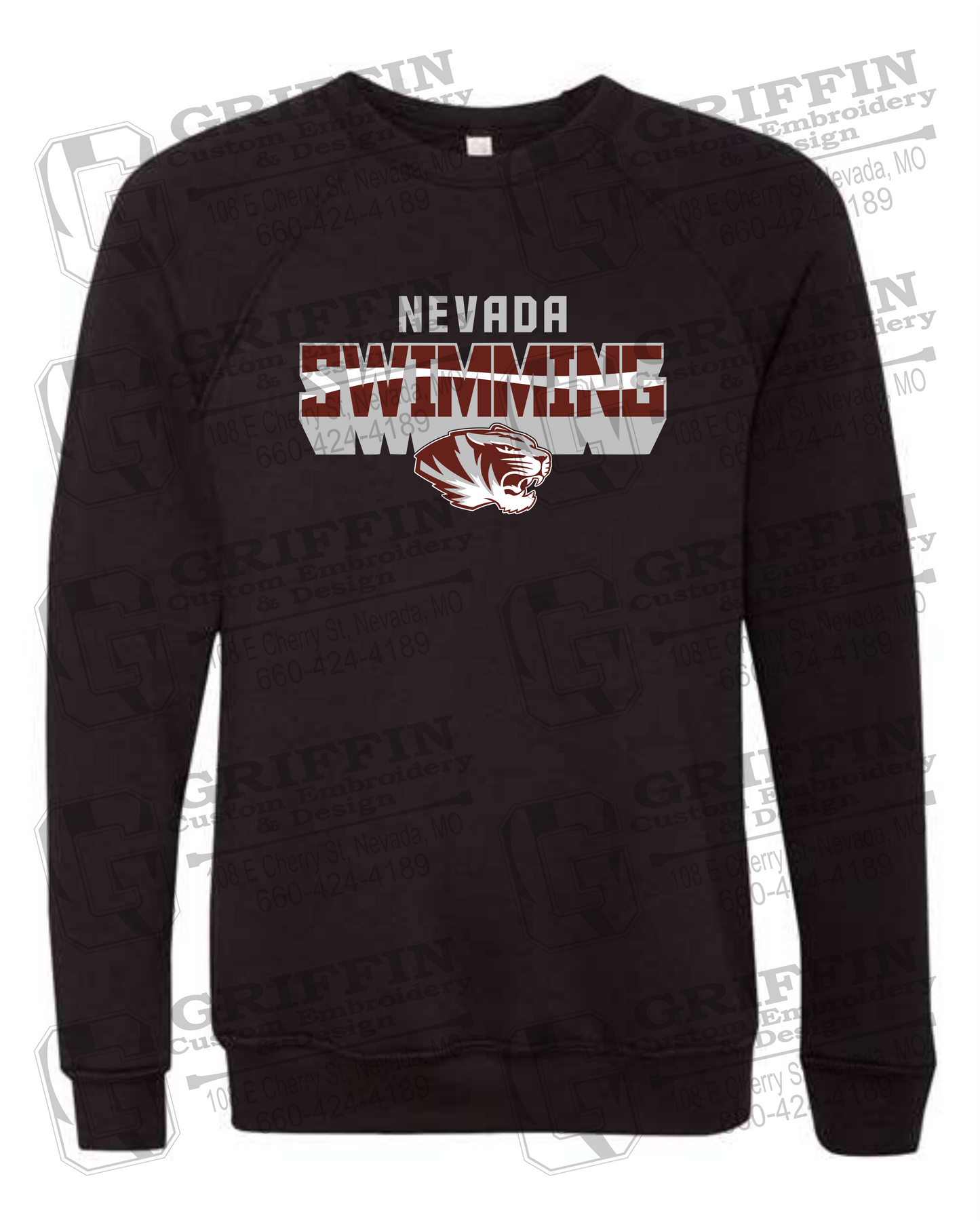 Sponge Fleece Sweatshirt - Swimming - Nevada Tigers 23-V