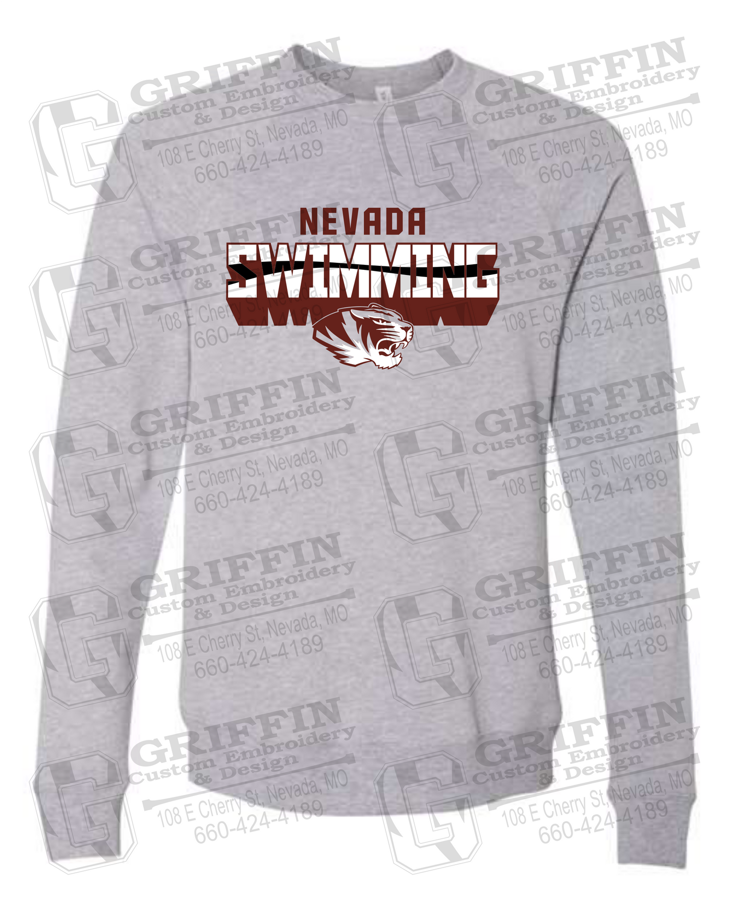 Sponge Fleece Sweatshirt - Swimming - Nevada Tigers 23-V