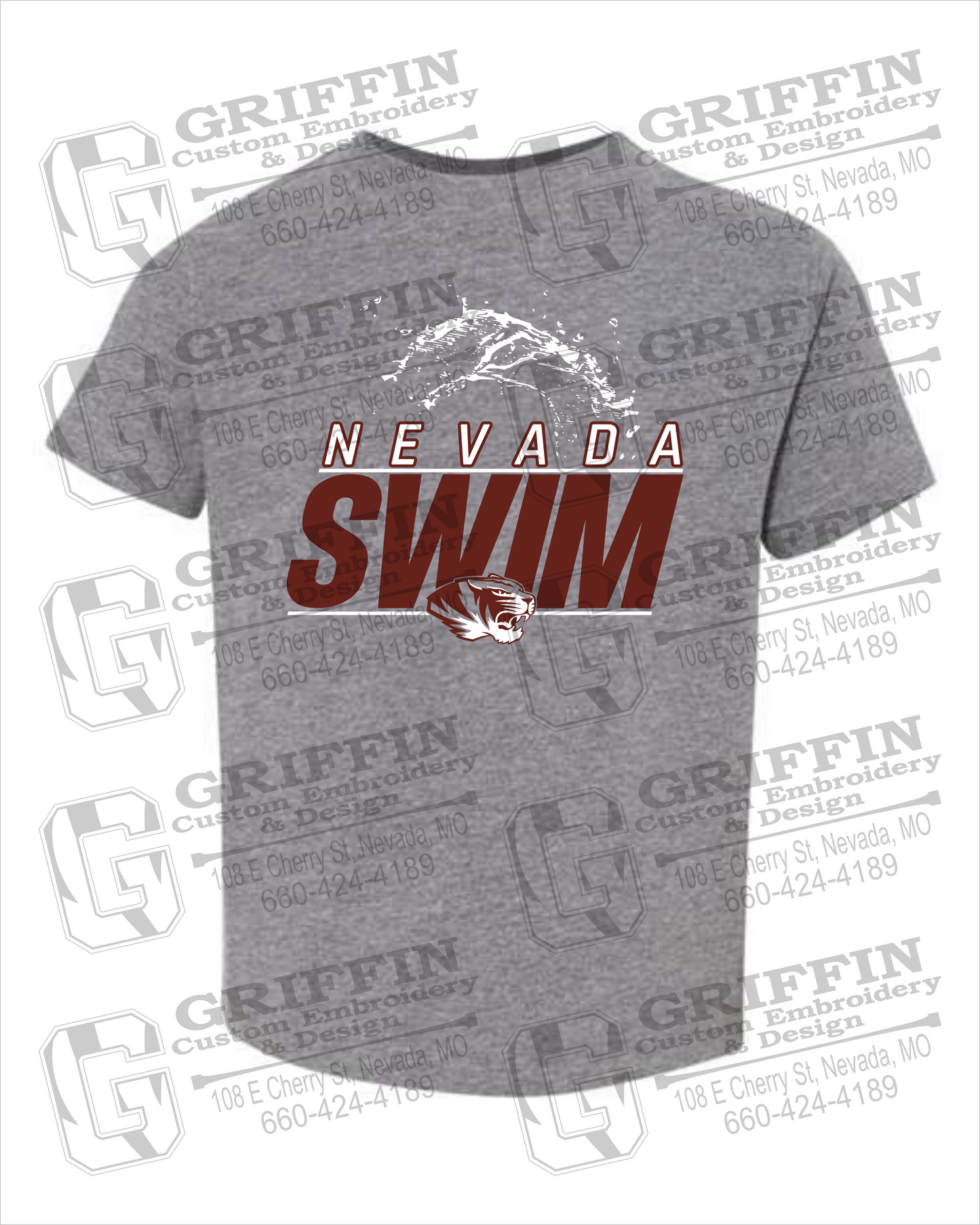 Toddler/Infant Cotton T-Shirt - Swimming - Nevada Tigers 23-W