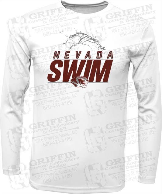 Dry-Fit Long Sleeve T-Shirt - Swimming - Nevada Tigers 23-W