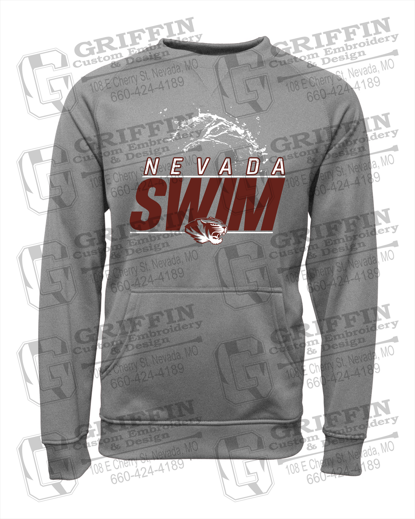 Performance Fleece Sweatshirt - Swimming - Nevada Tigers 23-W