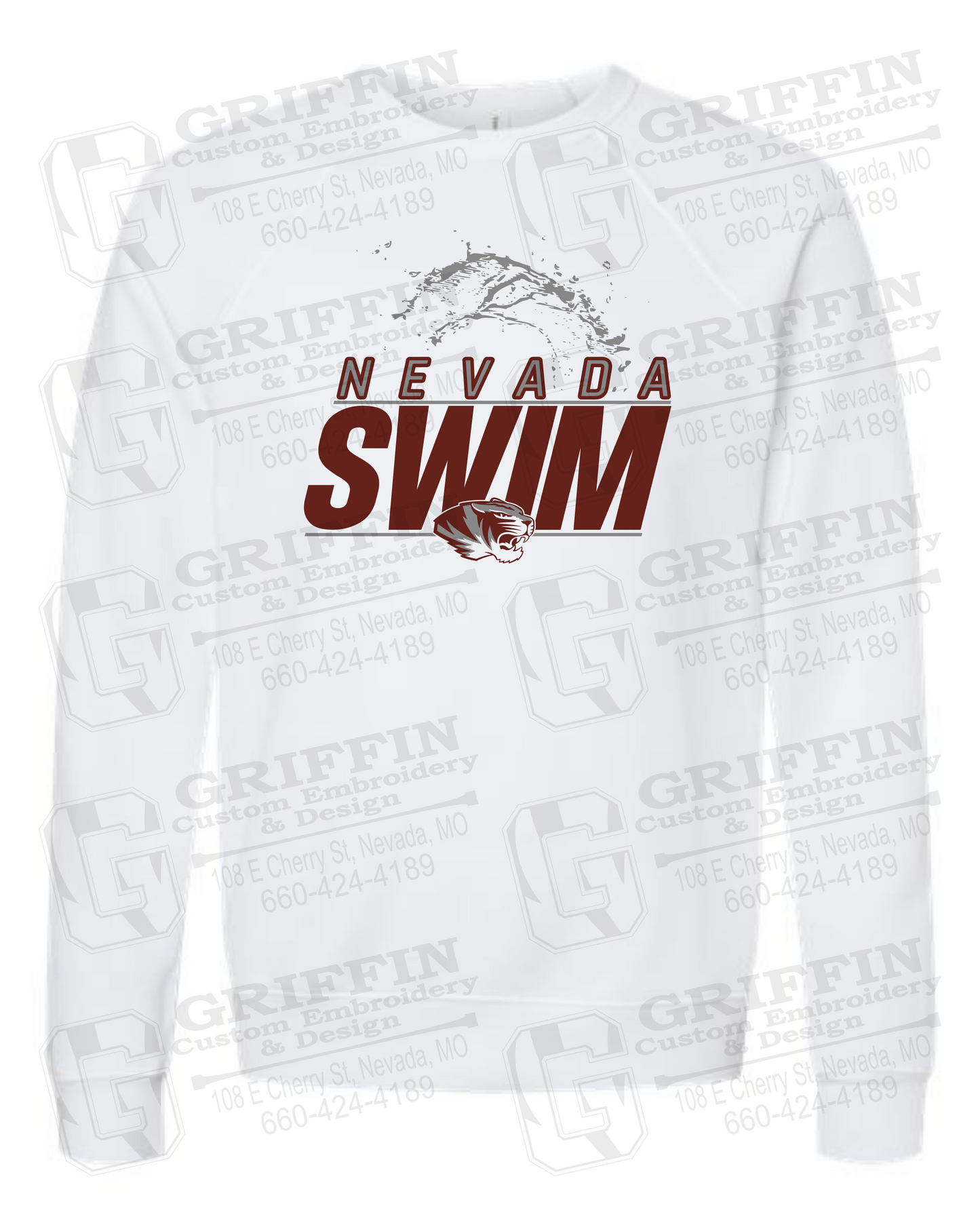 Sponge Fleece Sweatshirt - Swimming - Nevada Tigers 23-W