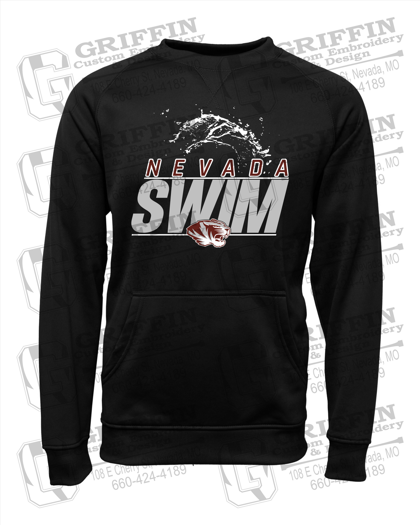Nevada Tigers 23-W Youth Sweatshirt - Swimming