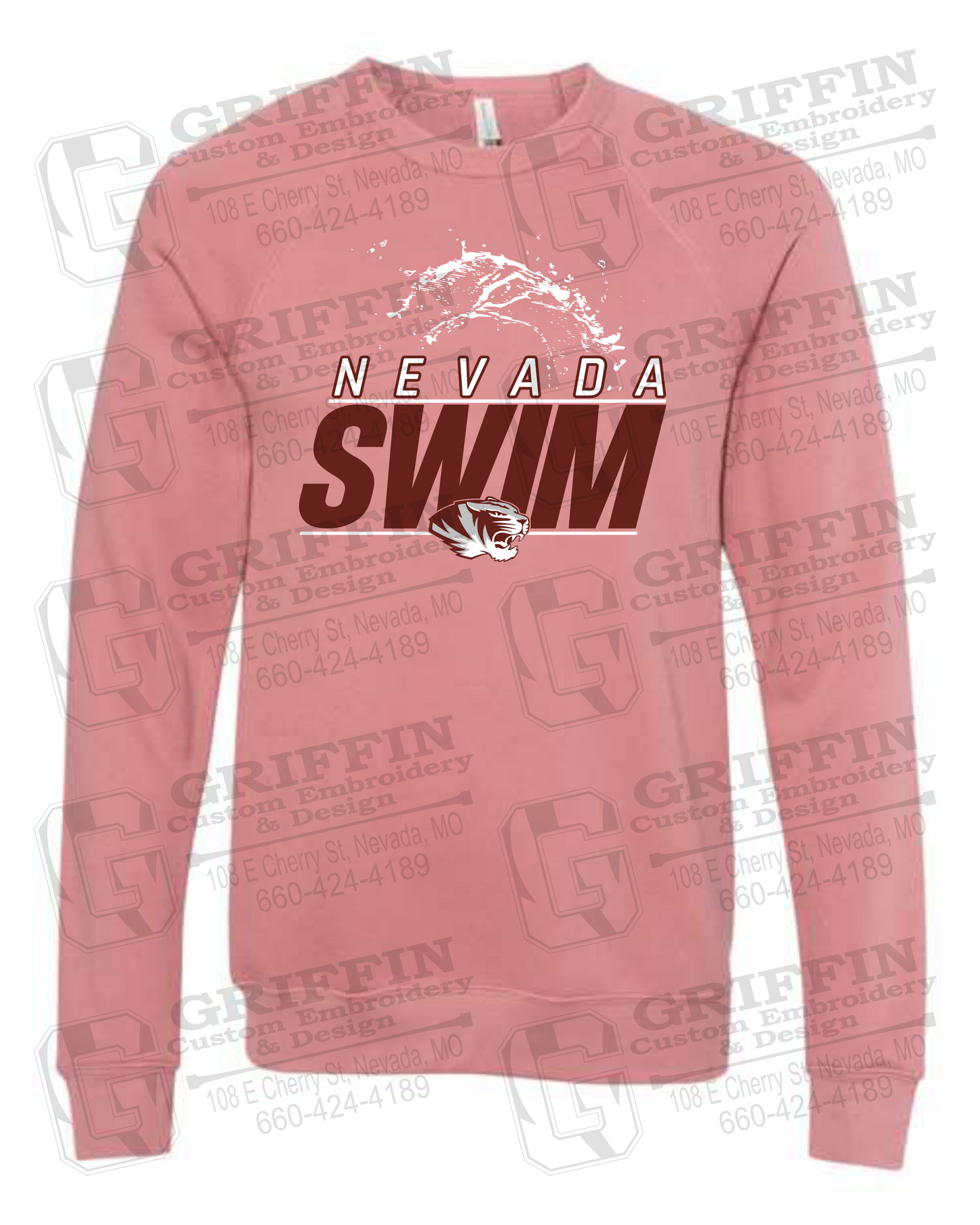 Sponge Fleece Sweatshirt - Swimming - Nevada Tigers 23-W