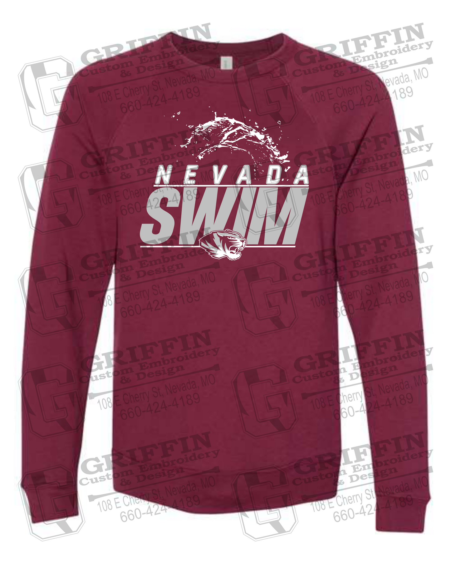 Sponge Fleece Sweatshirt - Swimming - Nevada Tigers 23-W