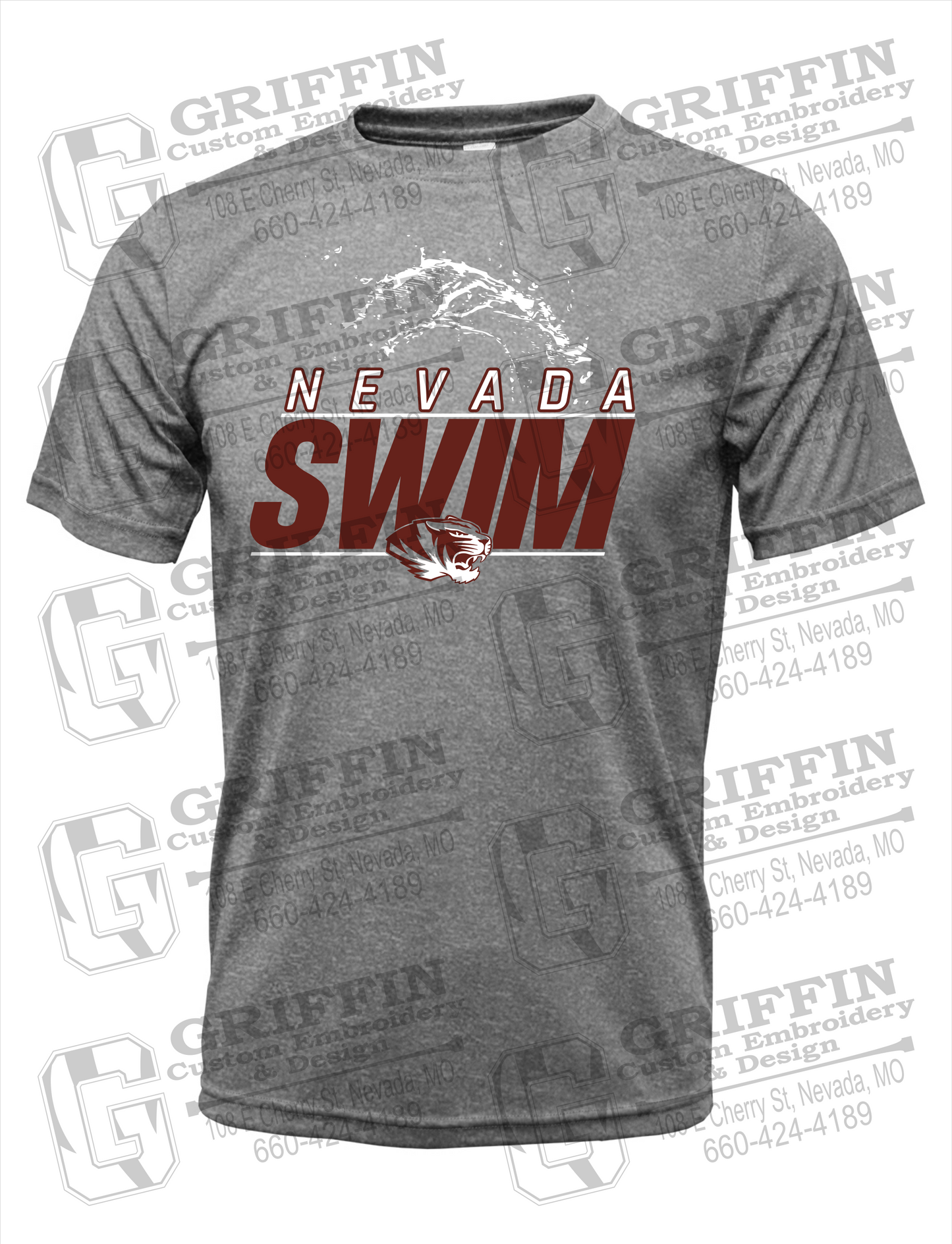 Nevada Tigers 23-W Dry-Fit T-Shirt - Swimming