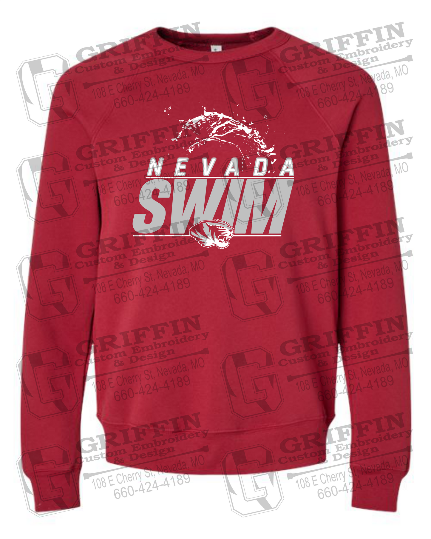 Sponge Fleece Sweatshirt - Swimming - Nevada Tigers 23-W