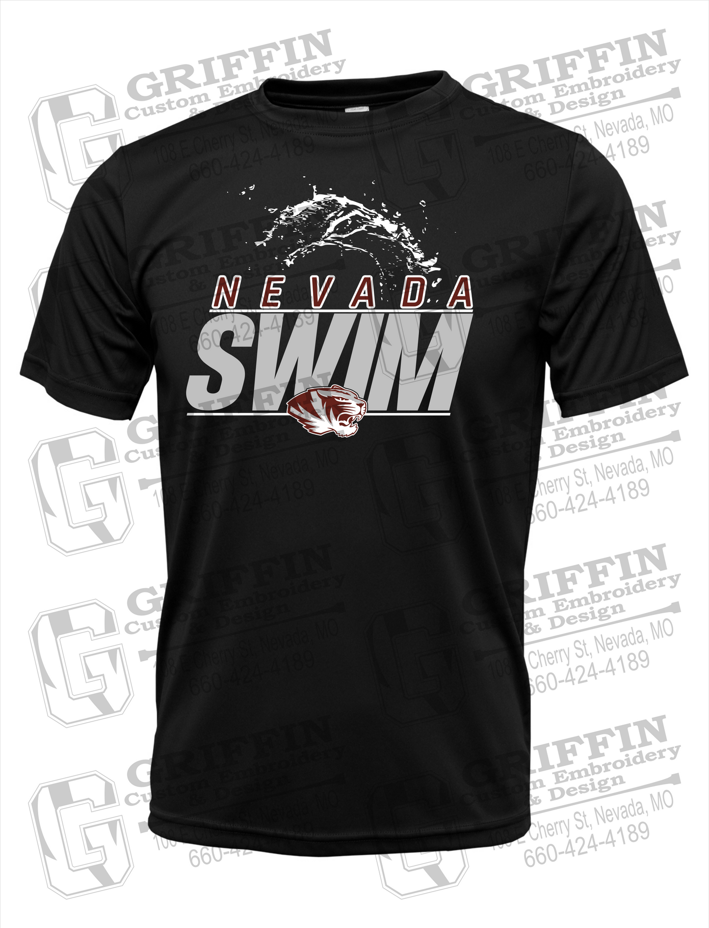 Nevada Tigers 23-W Dry-Fit T-Shirt - Swimming
