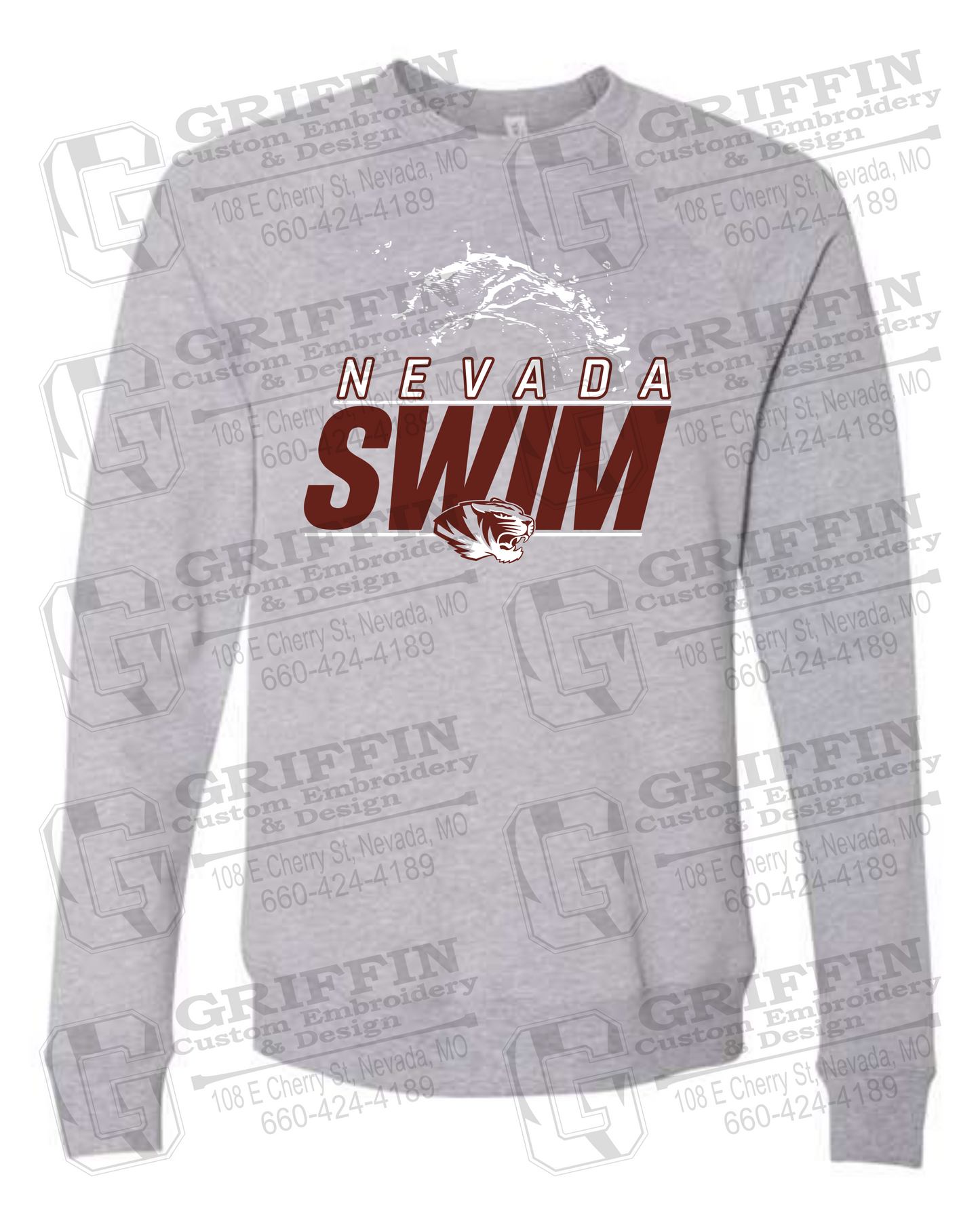 Sponge Fleece Sweatshirt - Swimming - Nevada Tigers 23-W