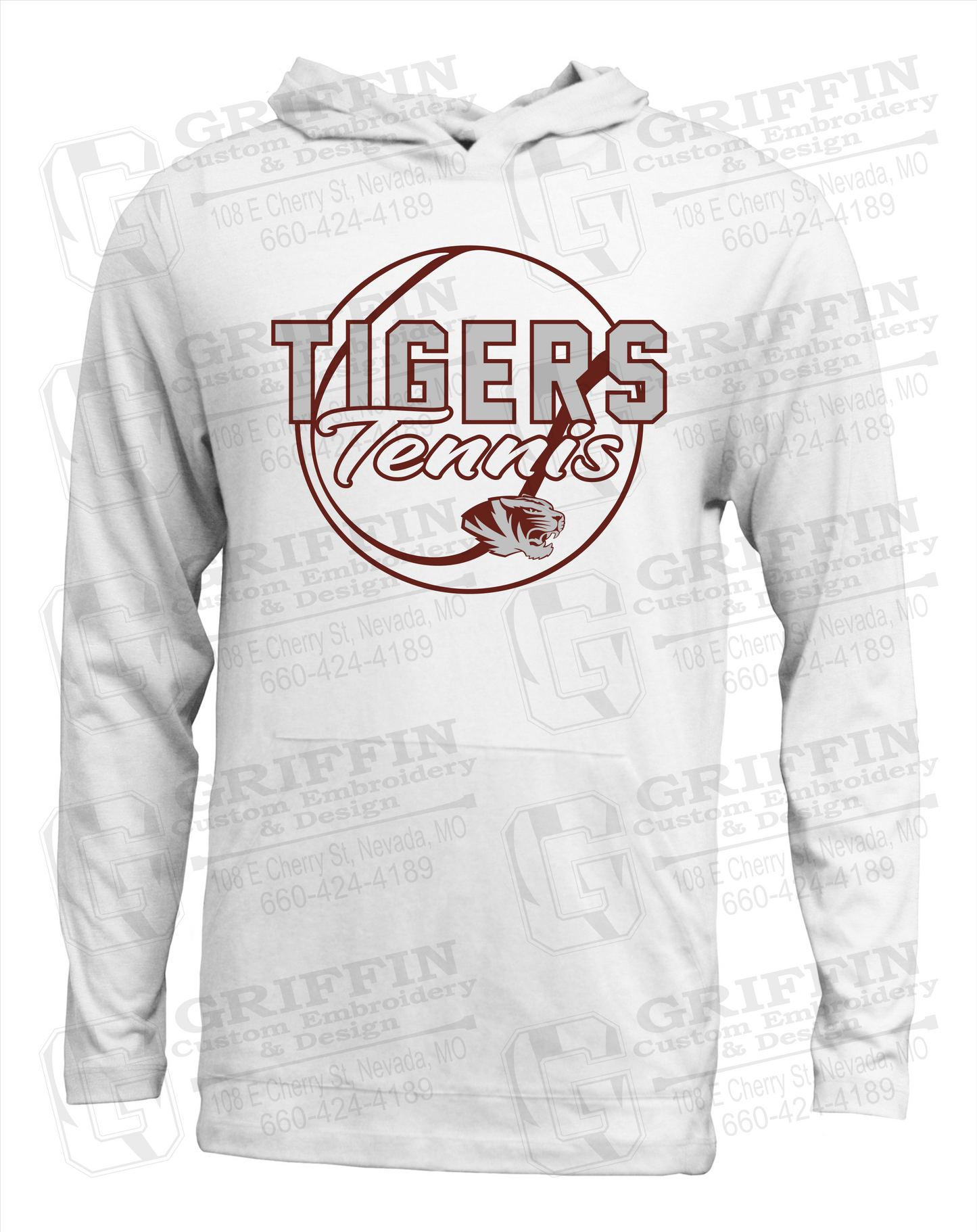 Soft-Tek T-Shirt Hoodie - Tennis - Nevada Tigers 23-X