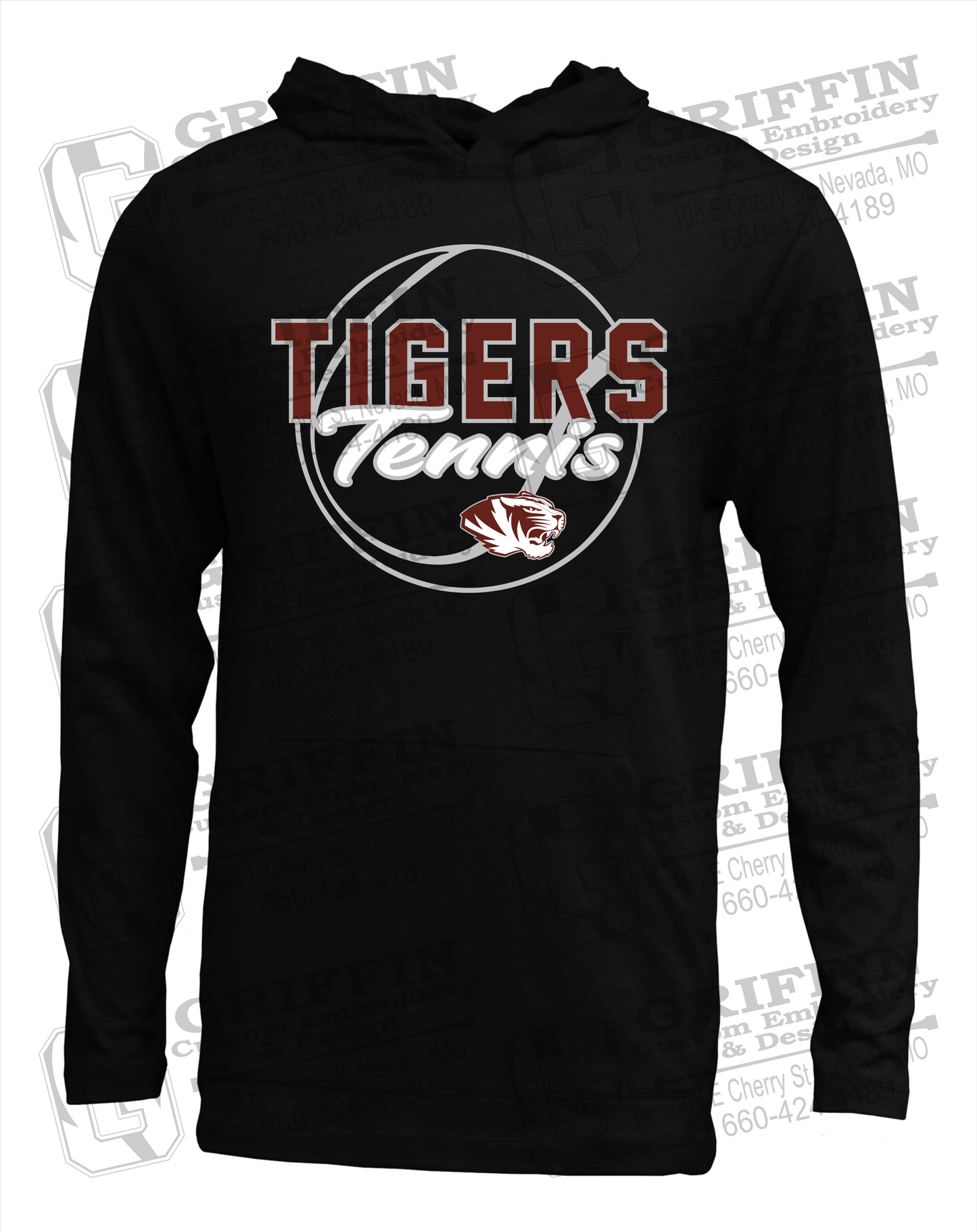 Soft-Tek T-Shirt Hoodie - Tennis - Nevada Tigers 23-X