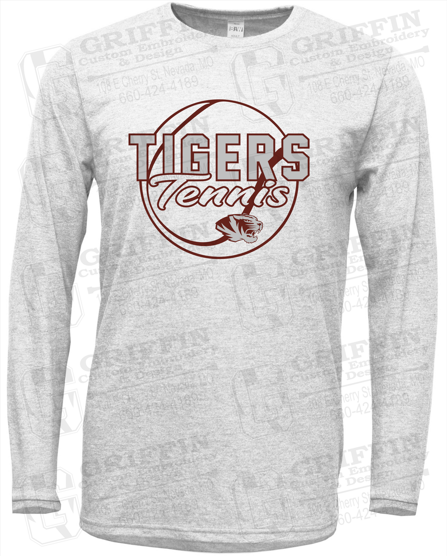 Soft-Tek Long Sleeve T-Shirt - Tennis - Nevada Tigers 23-X