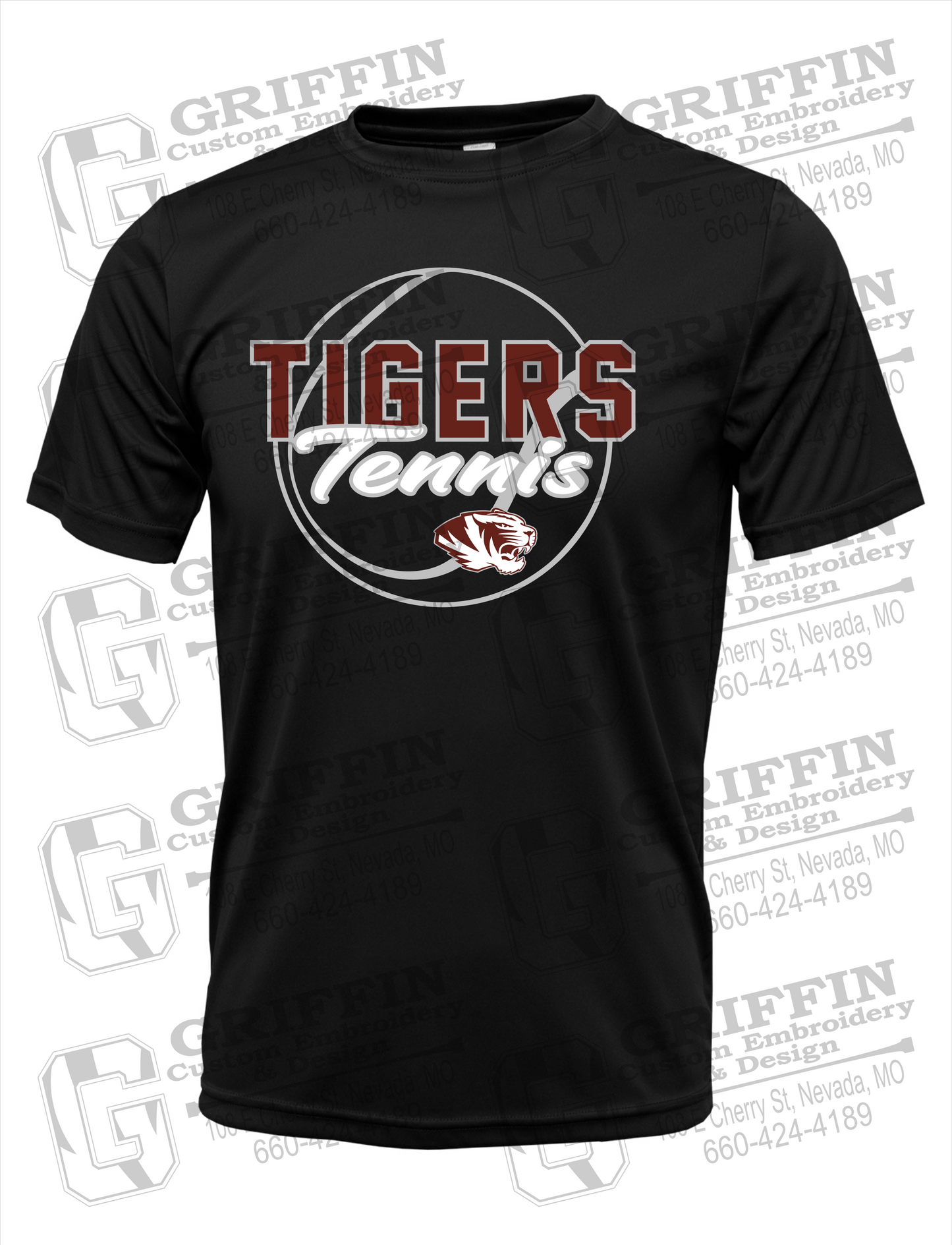 Nevada Tigers 23-X Youth Dry-Fit T-Shirt - Tennis