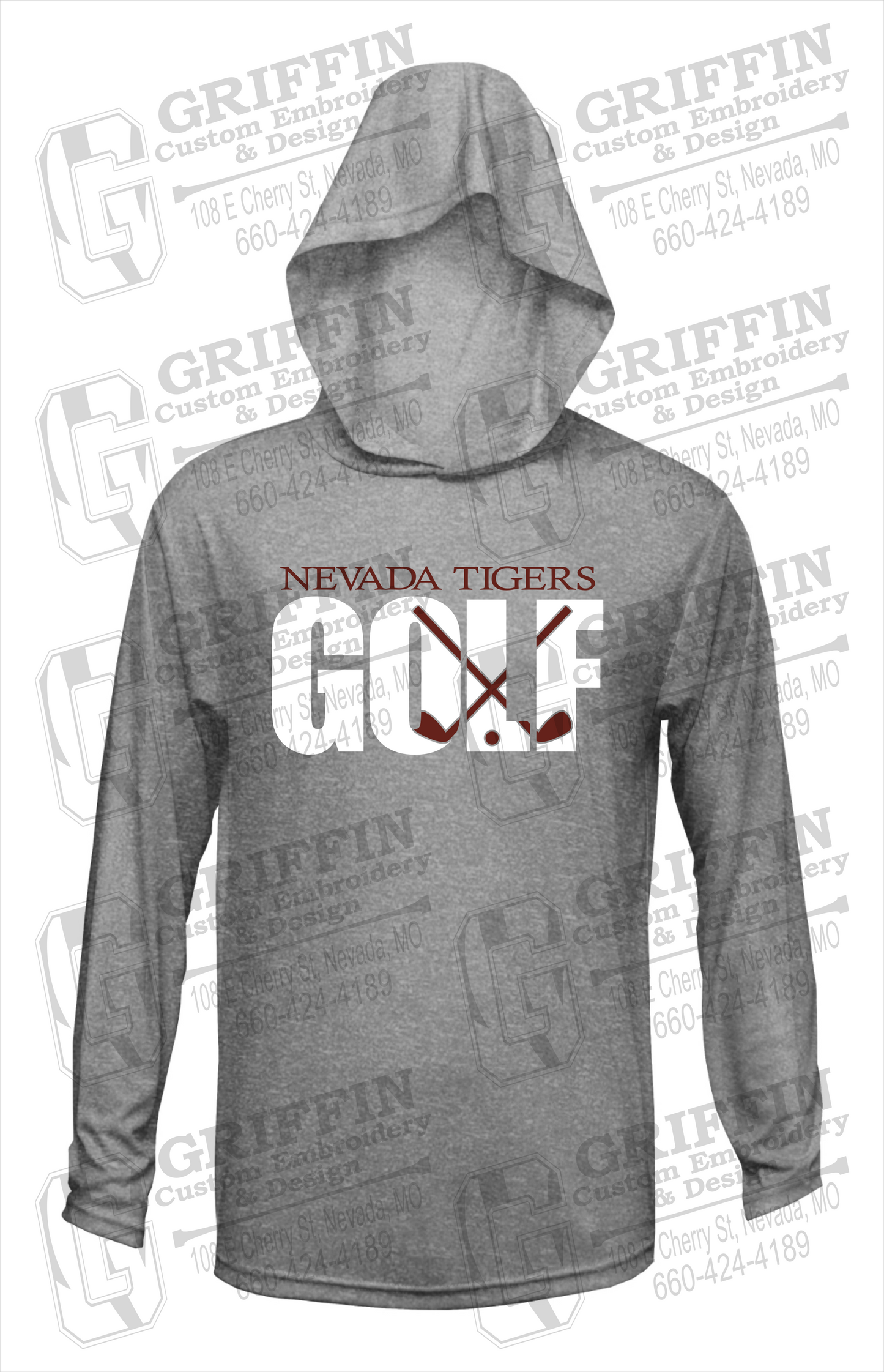 Dry-Fit T-Shirt Hoodie - Golf - Nevada Tigers 23-Y