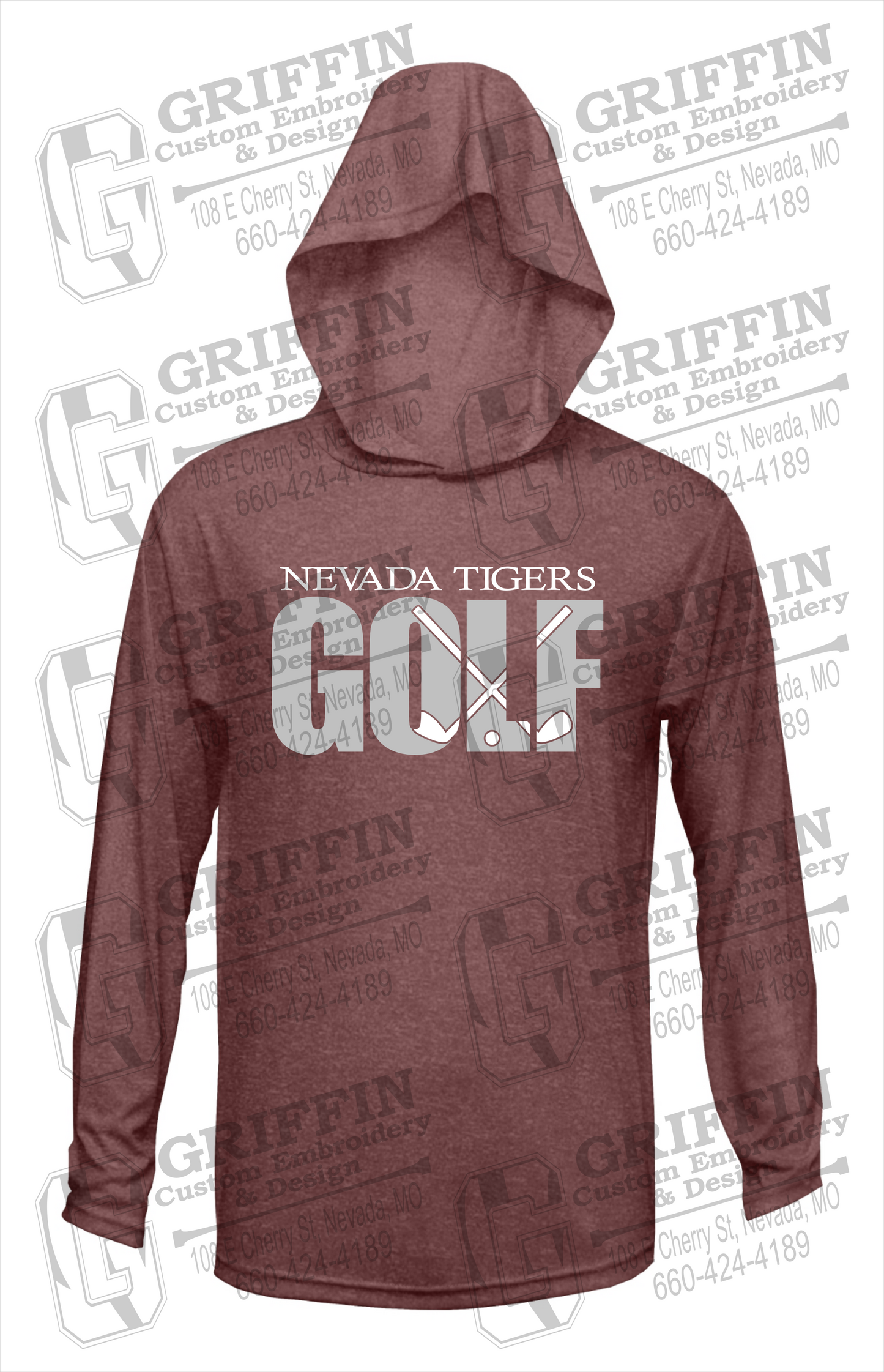 Dry-Fit T-Shirt Hoodie - Golf - Nevada Tigers 23-Y