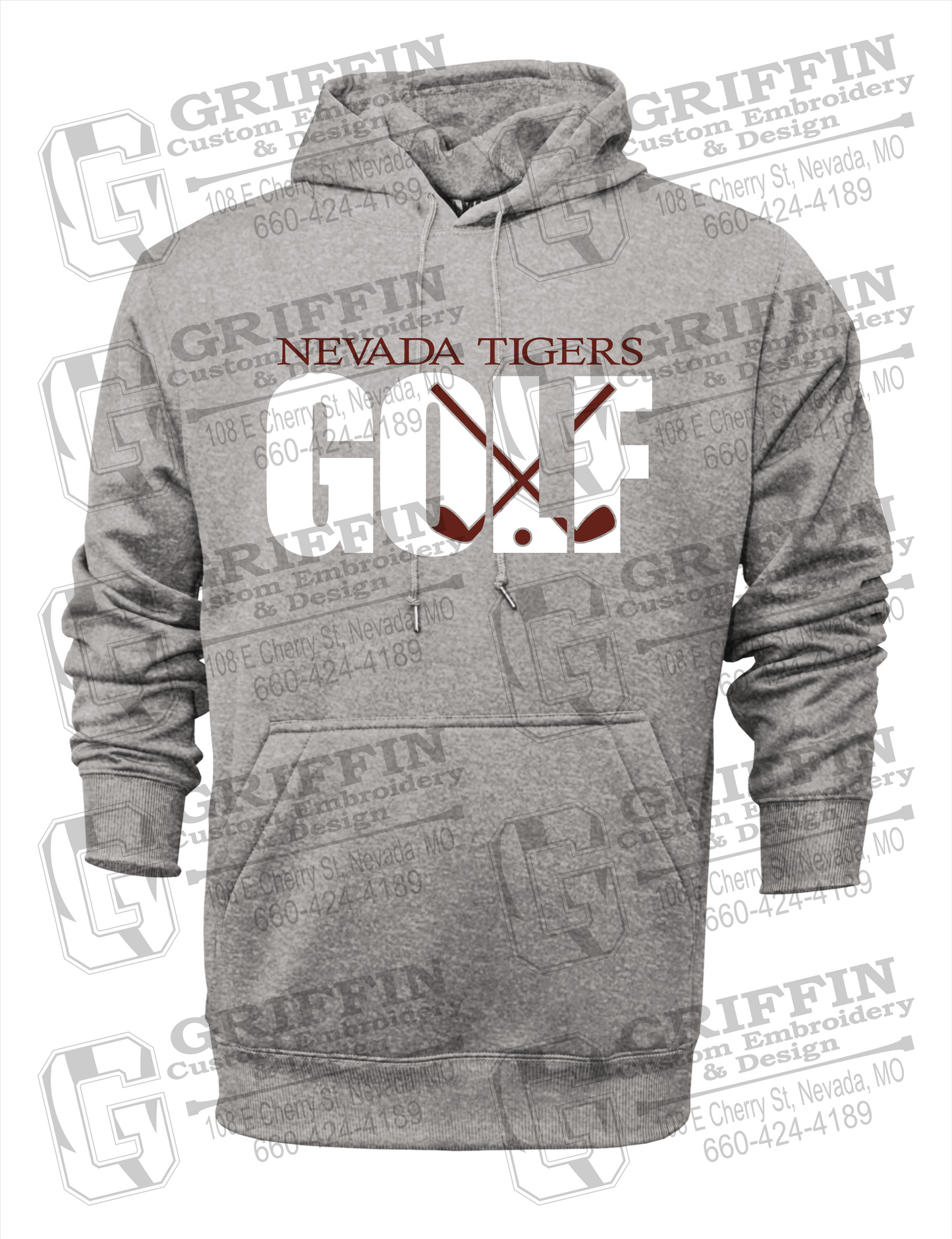 Performance Fleece Hoodie - Golf - Nevada Tigers 23-Y