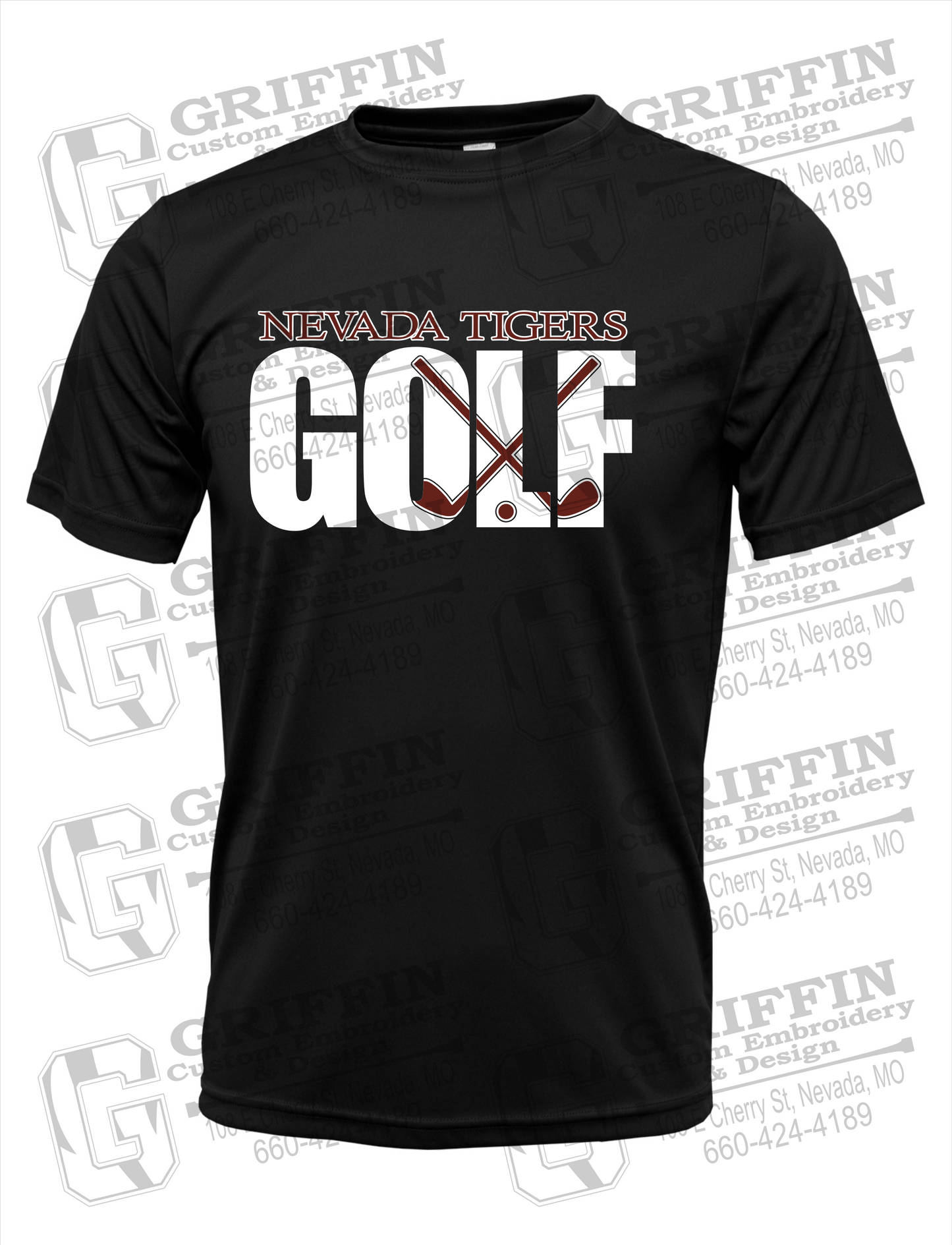 Nevada Tigers 23-Y Youth Dry-Fit T-Shirt - Golf