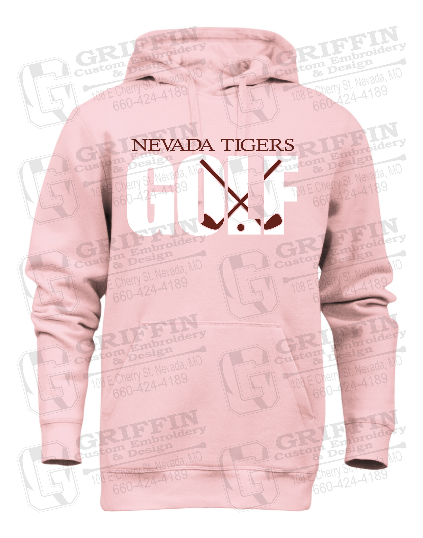 Heavyweight Fleece Hoodie - Golf - Nevada Tigers 23-Y