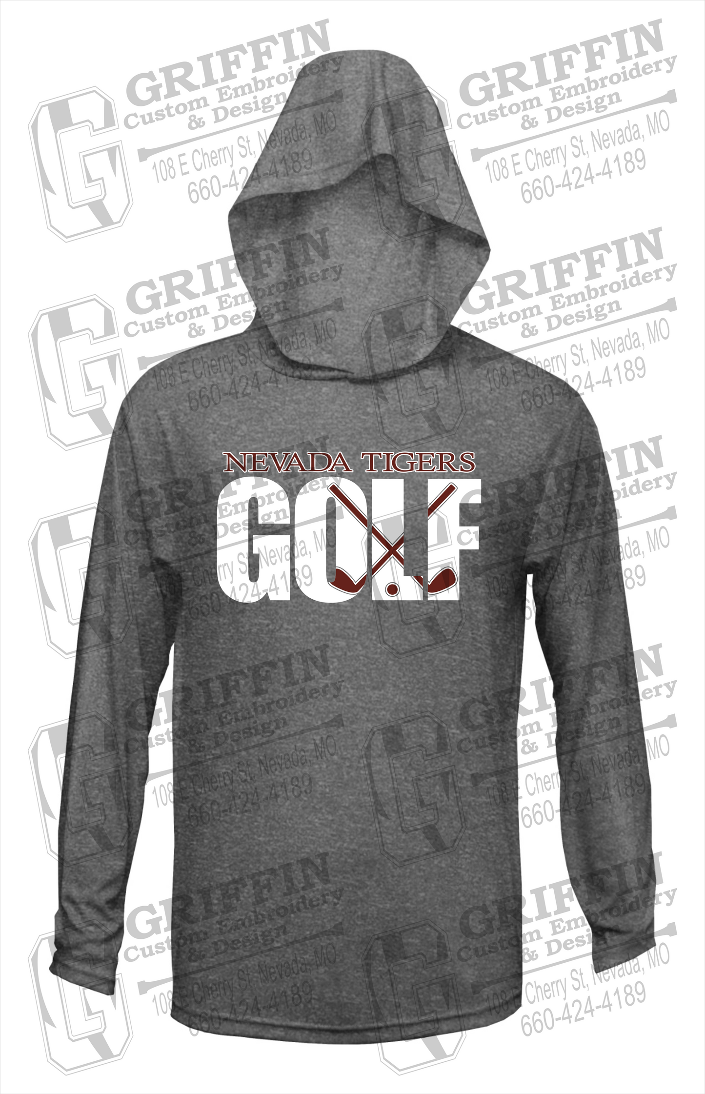 Dry-Fit T-Shirt Hoodie - Golf - Nevada Tigers 23-Y