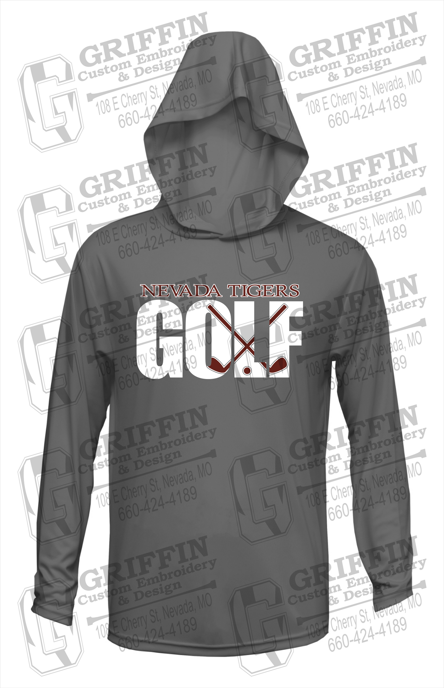 Dry-Fit T-Shirt Hoodie - Golf - Nevada Tigers 23-Y