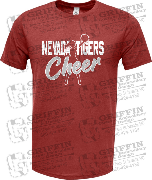Soft-Tek Short Sleeve T-Shirt - Cheer - Nevada Tigers 24-A