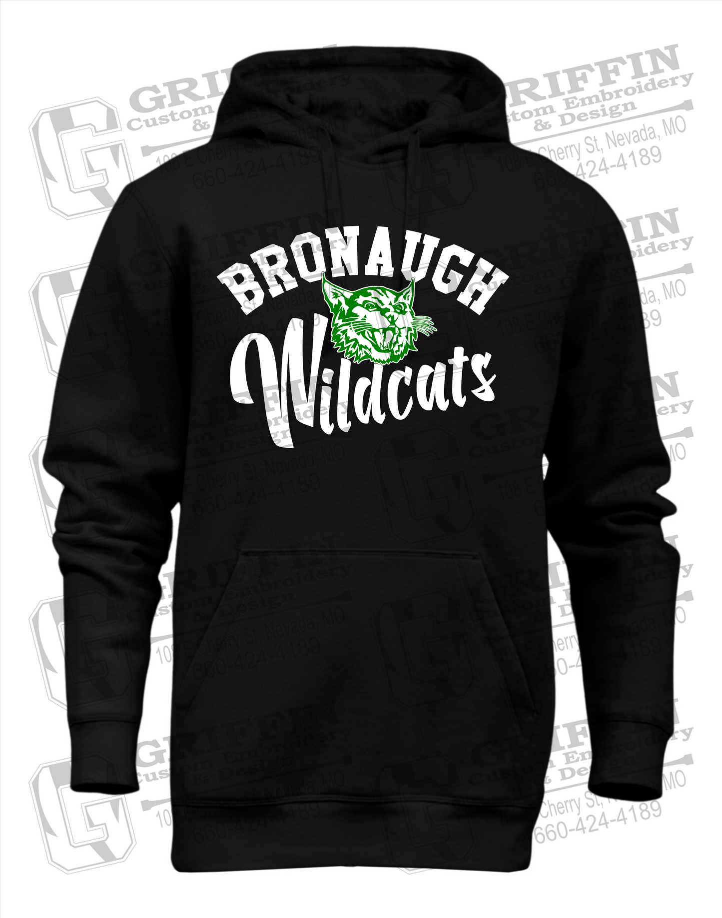 Bronaugh Wildcats 24-A Youth Heavyweight Hoodie