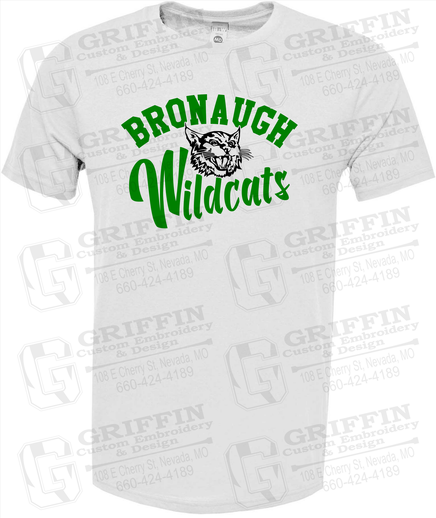 Soft-Tek Short Sleeve T-Shirt - Bronaugh Wildcats 24-A