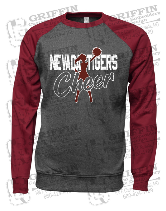 Nevada Tigers 24-A Raglan Sweatshirt - Cheer