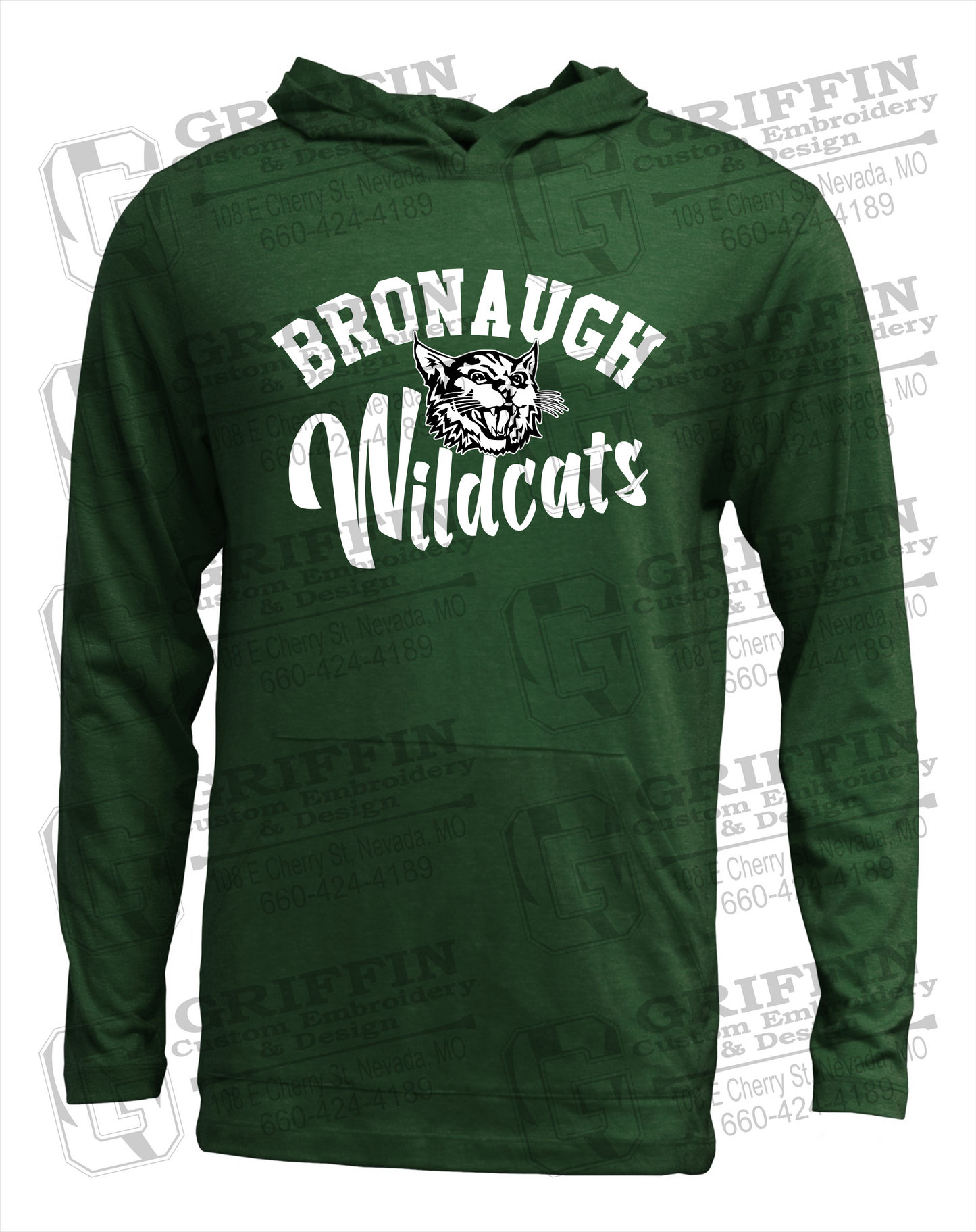 Soft-Tek T-Shirt Hoodie - Bronaugh Wildcats 24-A