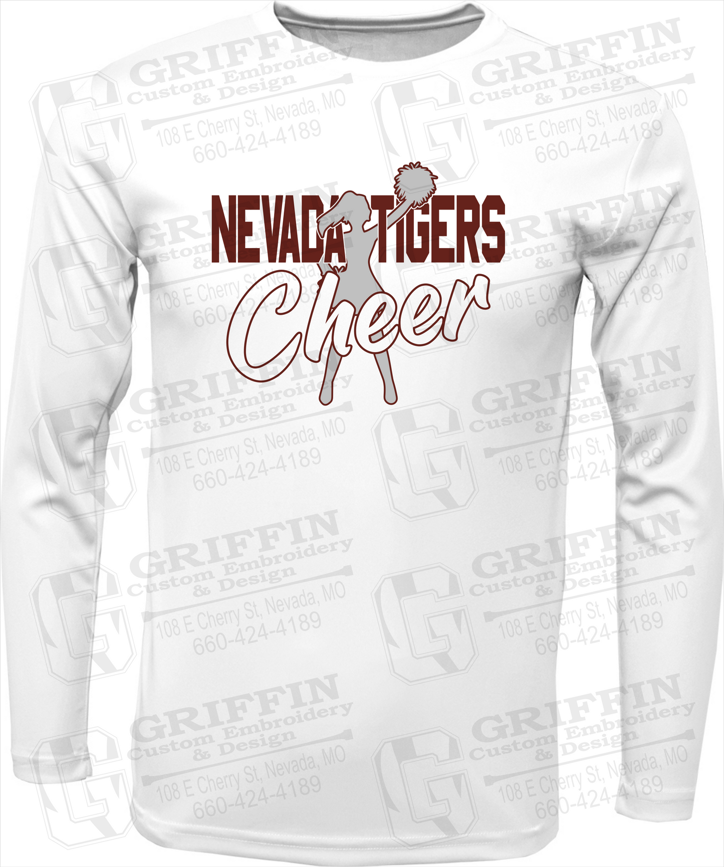 Toddler Dry-Fit Long Sleeve T-Shirt - Cheer - Nevada Tigers 24-A